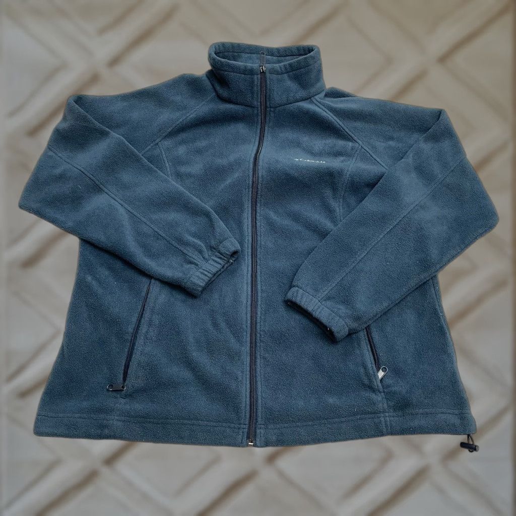 Vintage Columbia Benton Springs Fleece Jacket Womens 1X Blue Full Zip Outdoor Hiking Jacket Size XL / US 12-14 / IT 48-50 - 1 Thumbnail