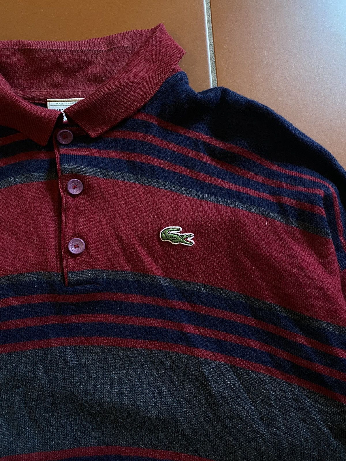 Lacoste × Vintage Vintage Lacoste Knit Sweater Large Size US L / EU 52-54 / 3 - 2 Thumbnail