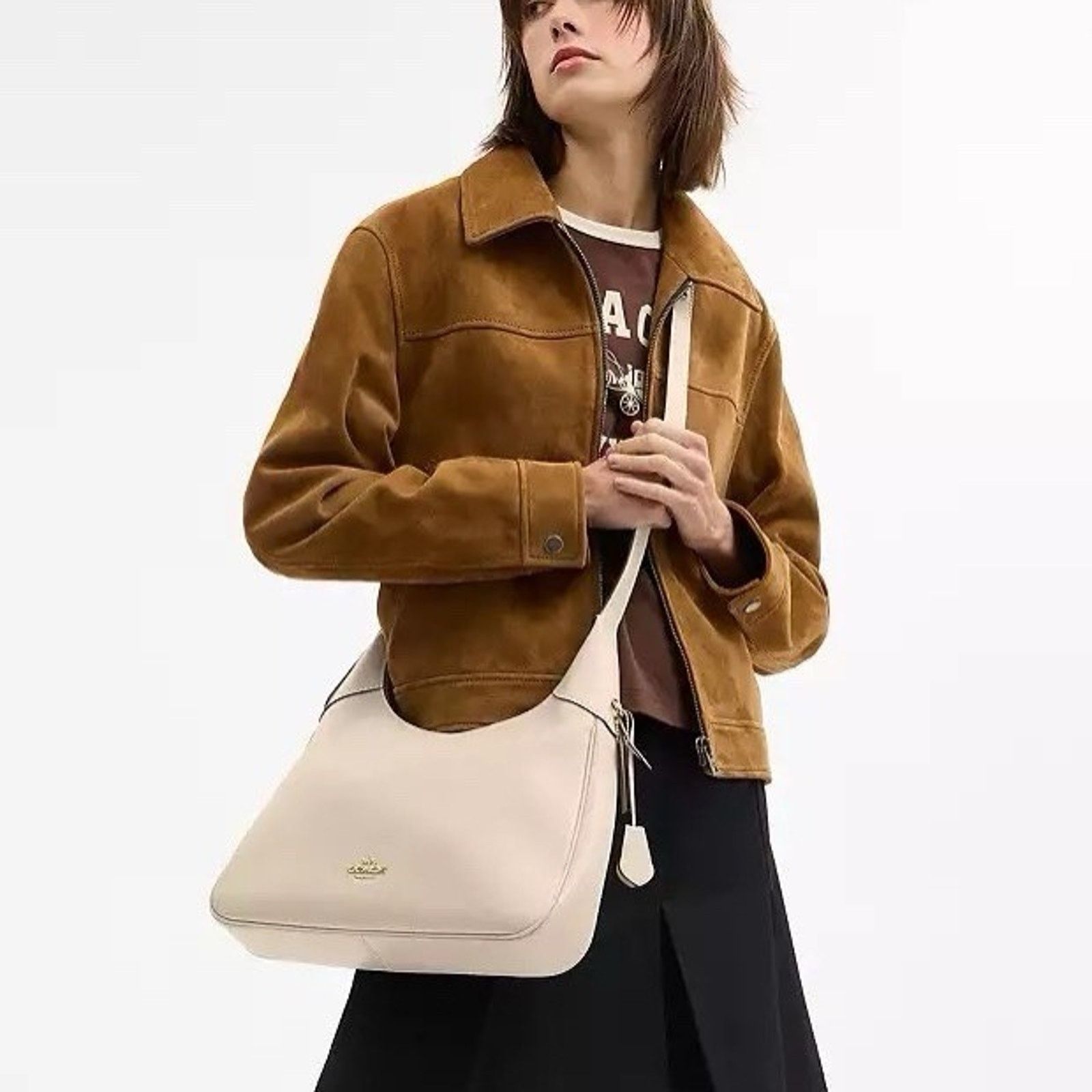 Coach NWT Coach Ella Shoulder Bag Leather CCE48 Im/Oat Size ONE SIZE - 5 Thumbnail