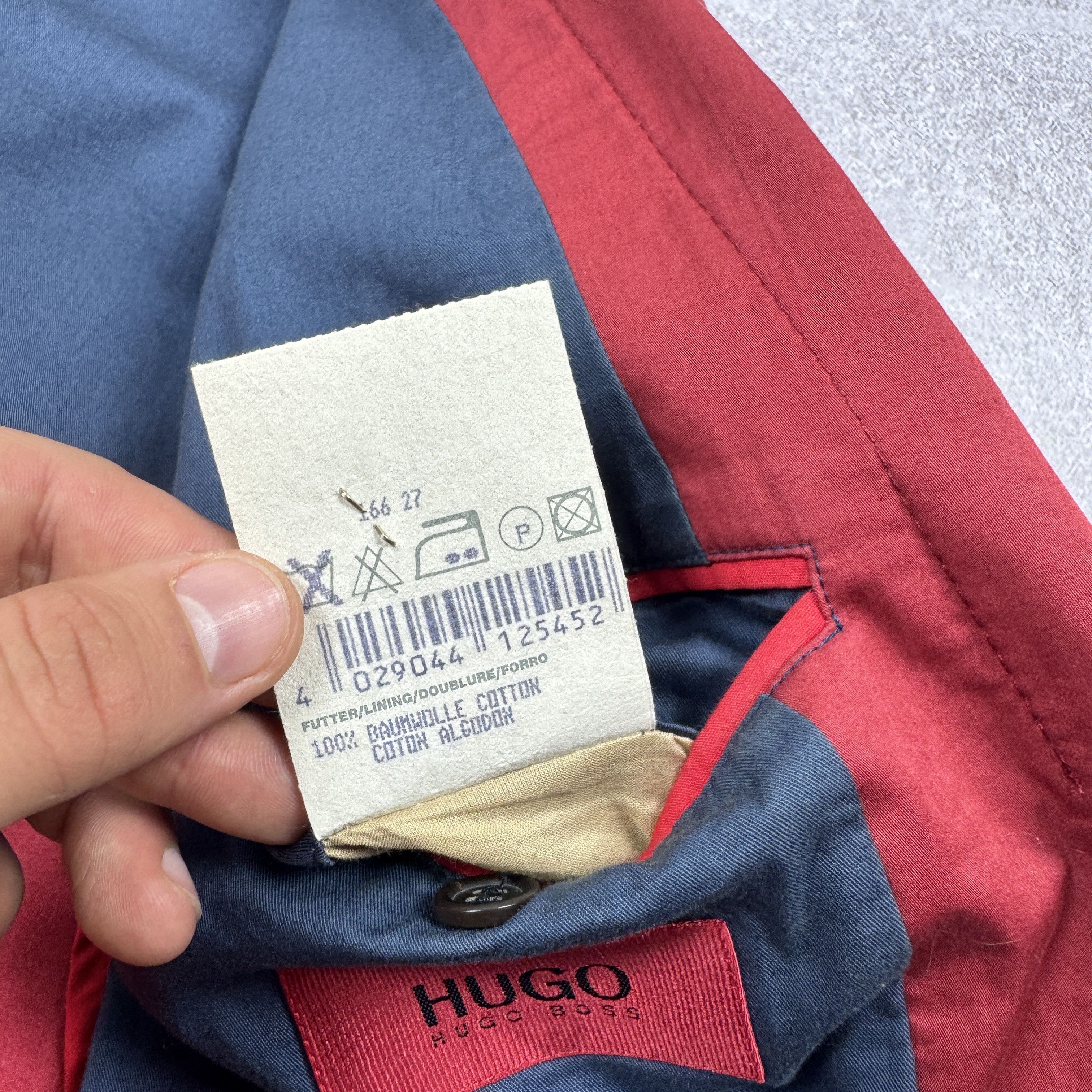 Hugo Boss Hugo Boss Akten-we Red Cotton Slim Fit Blazer Size 48 / 38R Size 38R - 9 Thumbnail