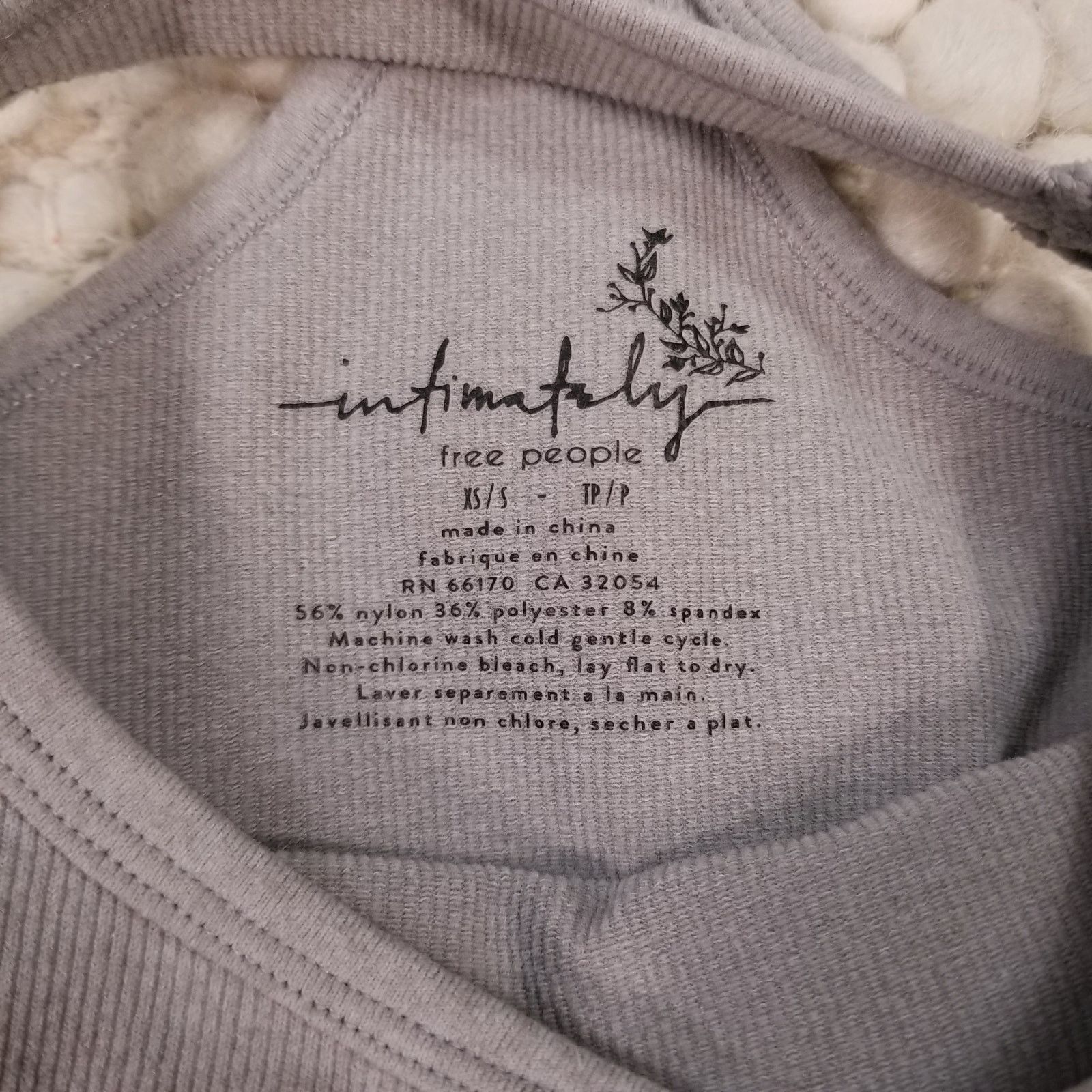 Free People Free People Intimately Gray Ribbed Tank Top Sz XS/S Size XS / US 0-2 / IT 36-38 - 6 Thumbnail