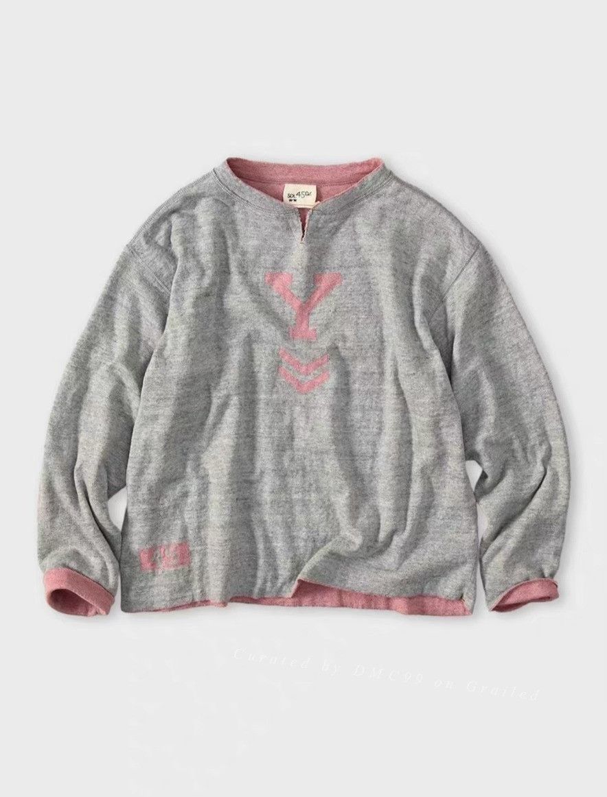 45rpm 45R Reversible Cotton Jacquard Logo Henley T-Shirt Size US M / EU 48-50 / 2 - 1 Thumbnail