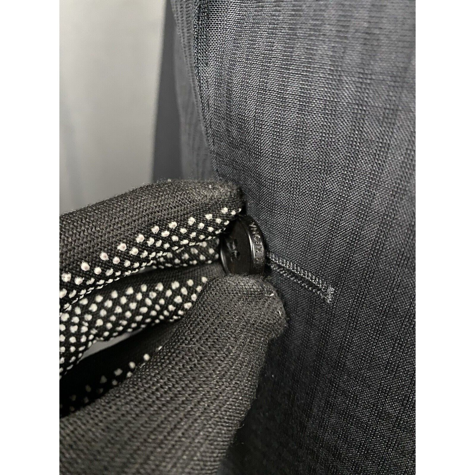 Z Zegna Zegna Men's Black Wool 2 Piece Slim Fit Suit Size 46 Size 46R - 8 Thumbnail