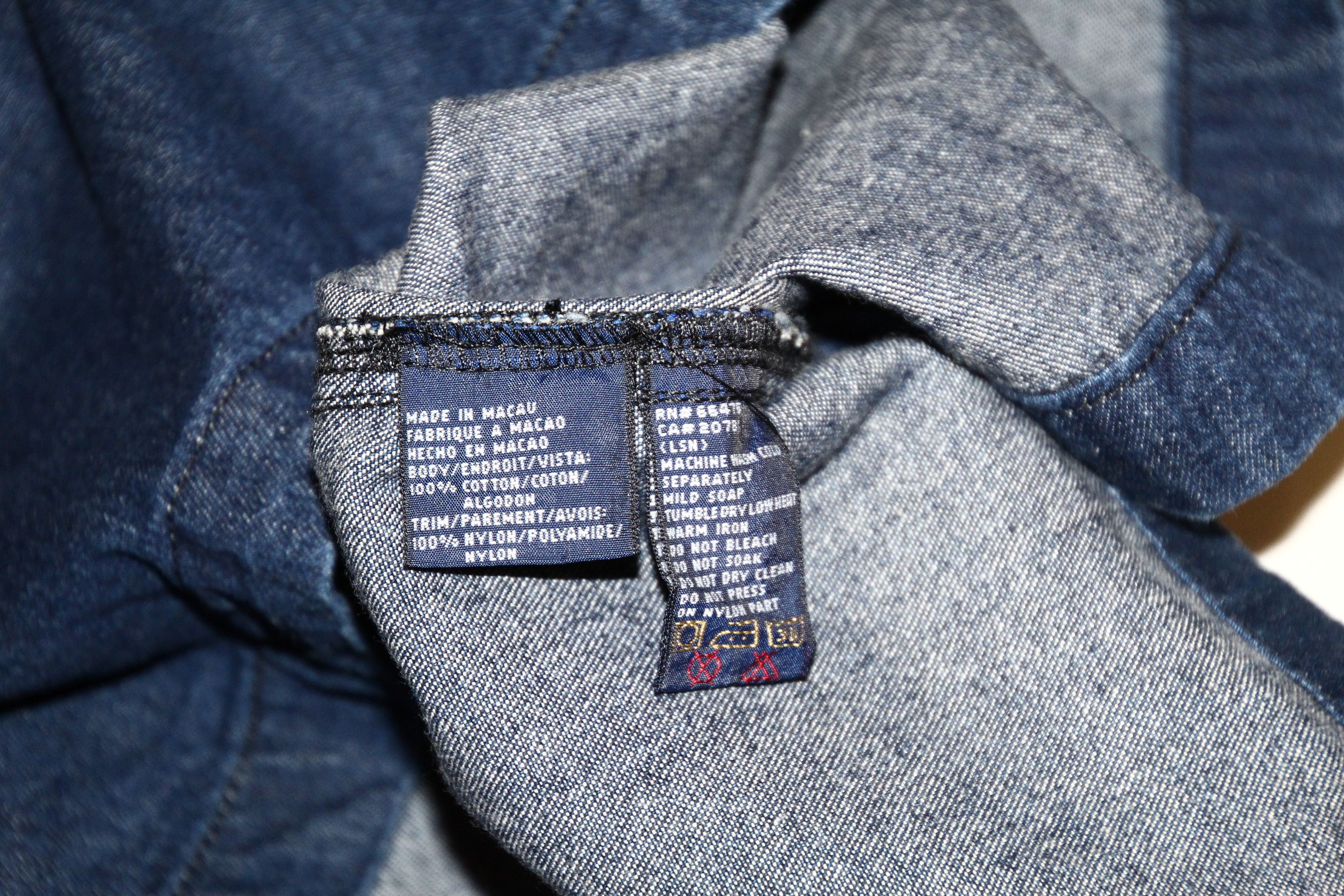 Tommy Hilfiger 90's RARE💥Tommy Jeans Indigo Denim Softshell Trim Pullover Size US XL / EU 56 / 4 - 7 Thumbnail