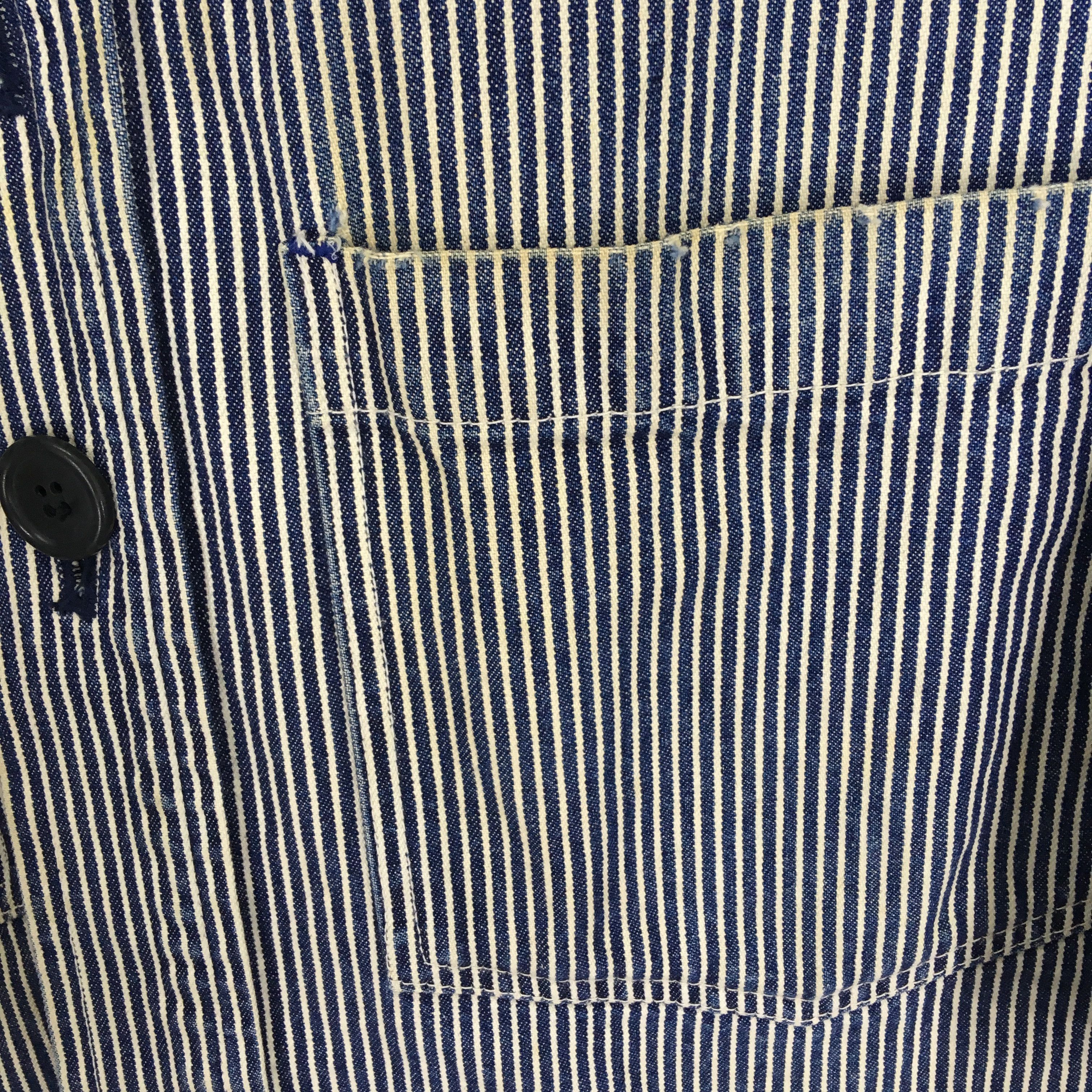 Japanese Brand Vintage Hickory Stripes Workers Jacket Denim Jeans Size US S / EU 44-46 / 1 - 6 Thumbnail
