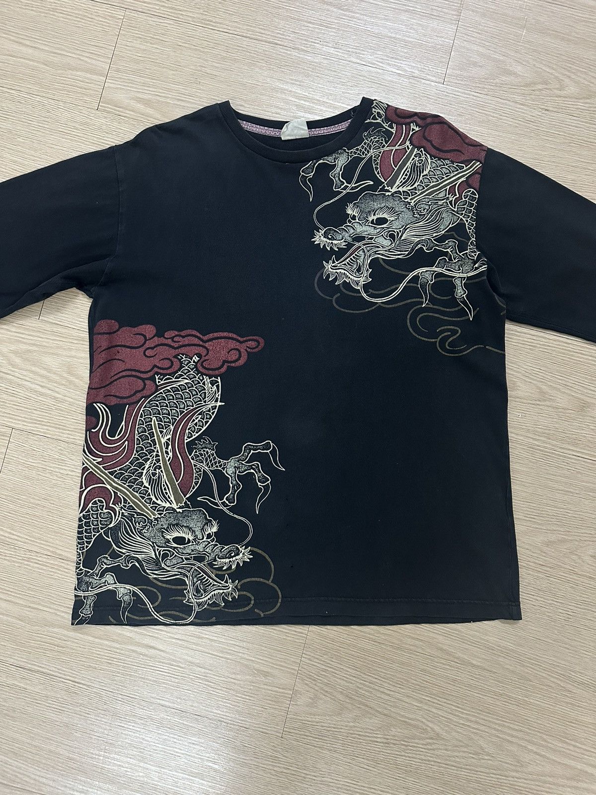 Rare Beautiful Strange Heaven Dragon Sukajan Design L/S Tee