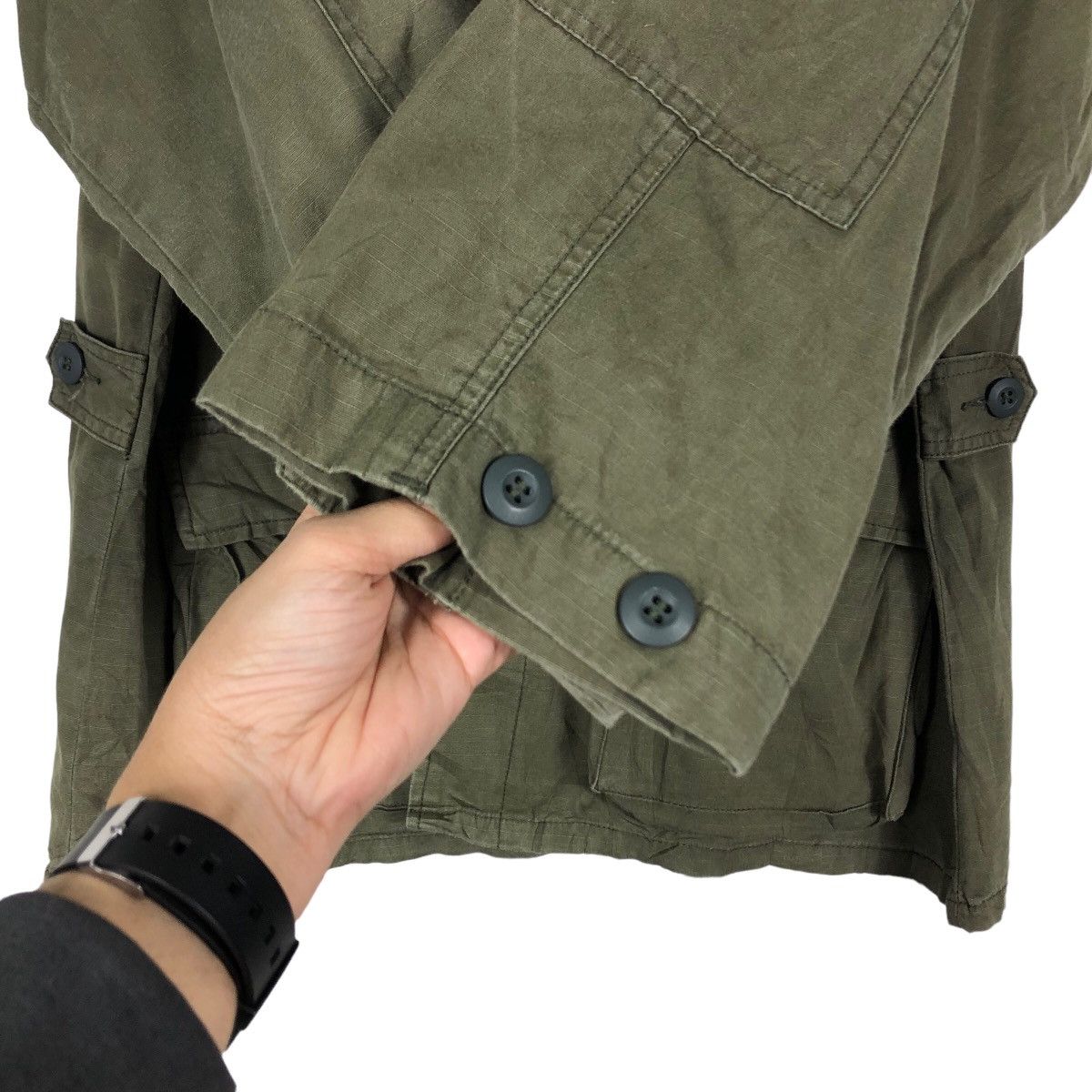 Toyo Enterprises Vintage Caego Jacket Military Rip Stop Poplin Multi Pockets Size US M / EU 48-50 / 2 - 15 Thumbnail