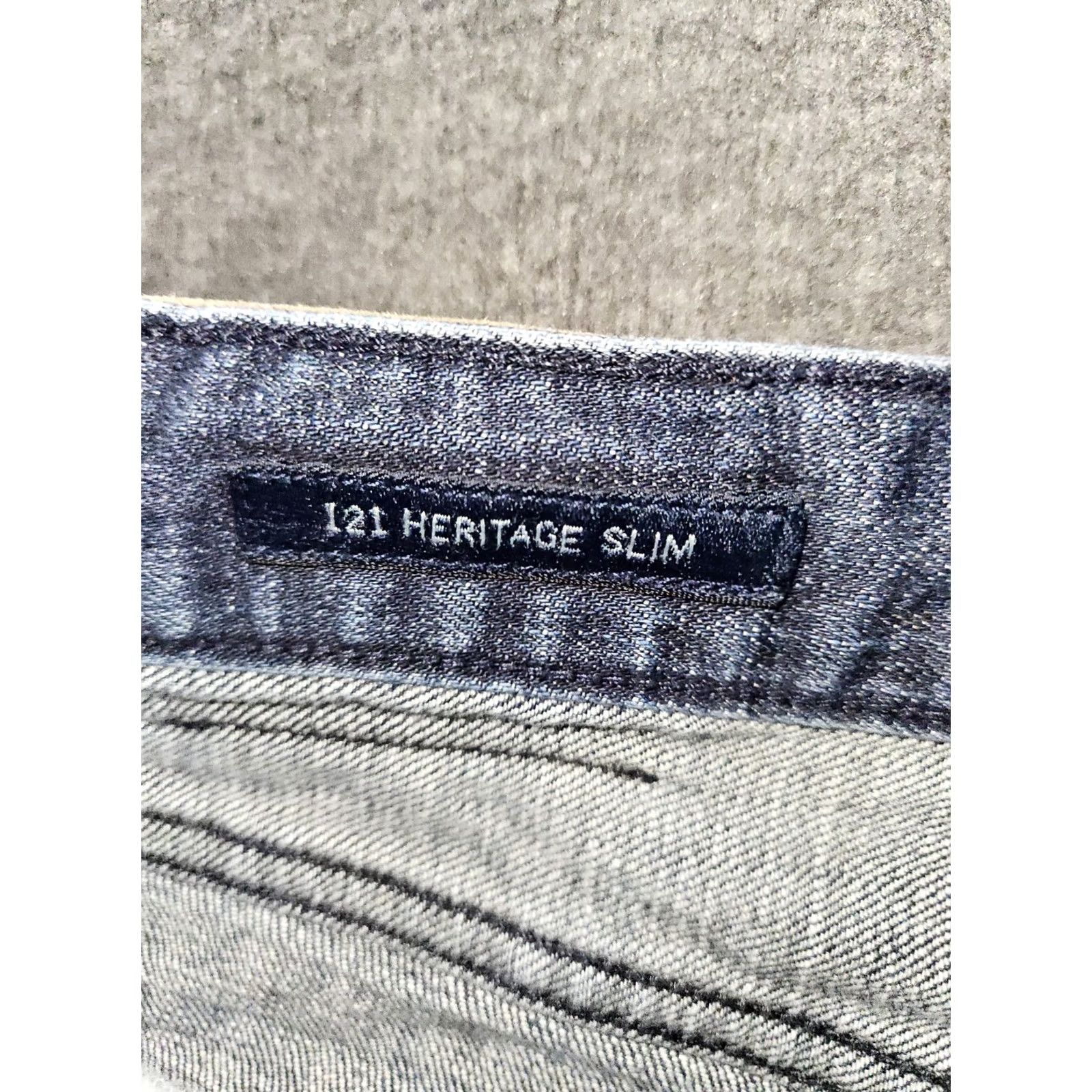 Lucky Brand Lucky Brand 121 Heritage Slim Straight Jeans Men 36x30 Mid Blue Solid Stretch Pocket Preppy Size US 36 / EU 52 - 3 Thumbnail