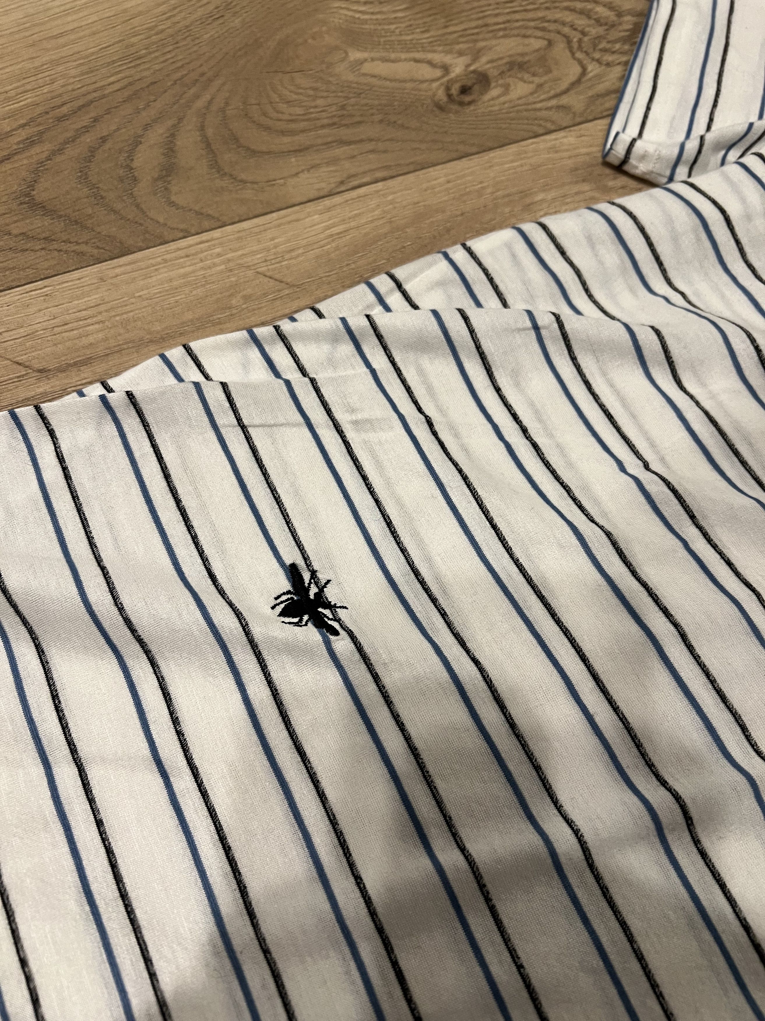 Dior Homme Striped T-Shirt with Bee Embroidered, image size:2625x3500