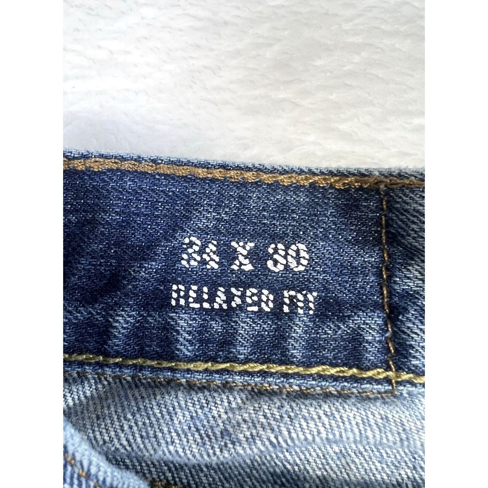 Nautica Nautica Jeans Relaxed Fit Straight 34x30 Denim Medium Wash Blue Logo 5-Pocket Mens Jeans Regular Mens Size US 34 / EU 50 - 8 Thumbnail