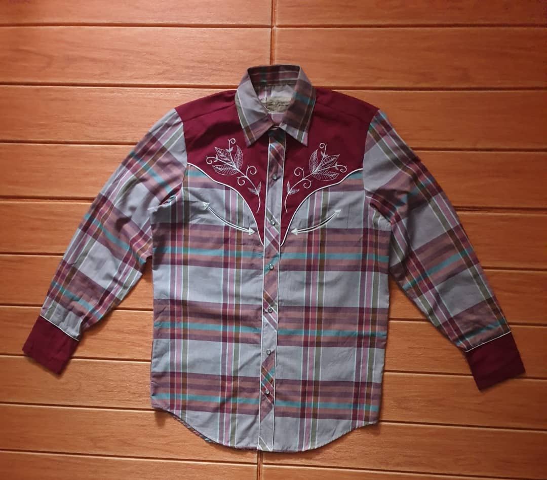 Eternal 💥Calgary Alberta caravan retro smile pocket western shirt Size US L / EU 52-54 / 3 - 4 Thumbnail