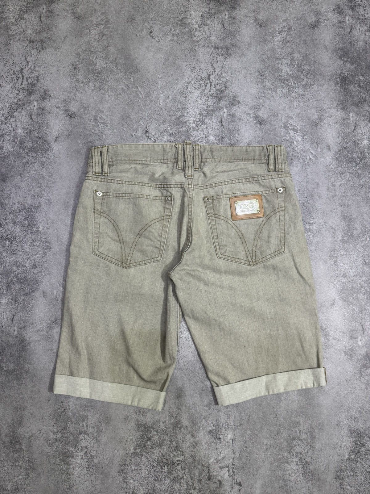 Dolce & Gabbana Vintage Metal Logo Denim Shorts