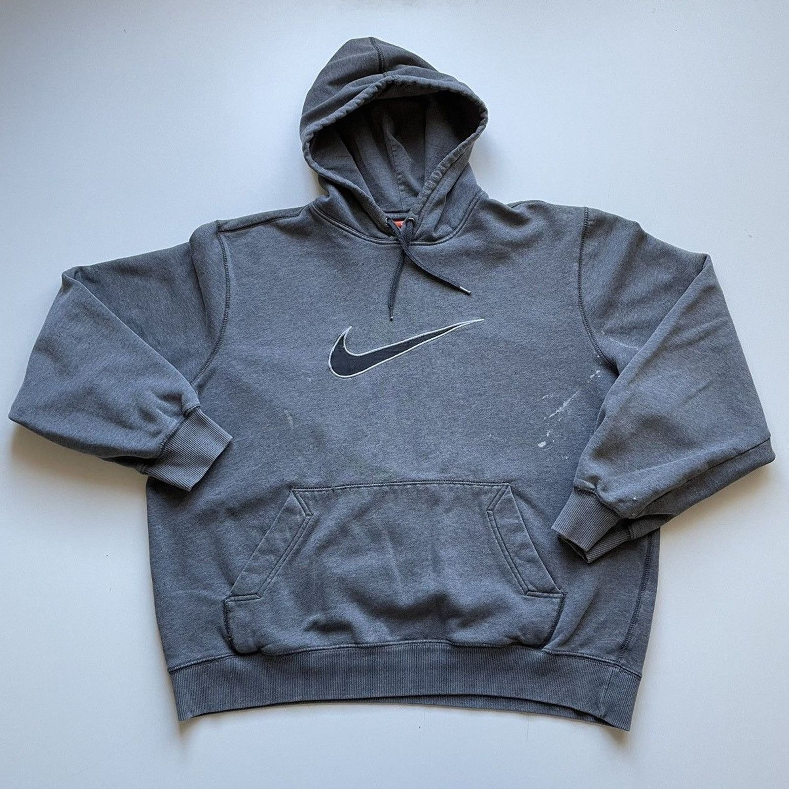 Nike × Vintage Vintage Y2K Nike Sportswear Big Swoosh Hoodie Sweatshirt XL Size US XL / EU 56 / 4 - 1 Thumbnail