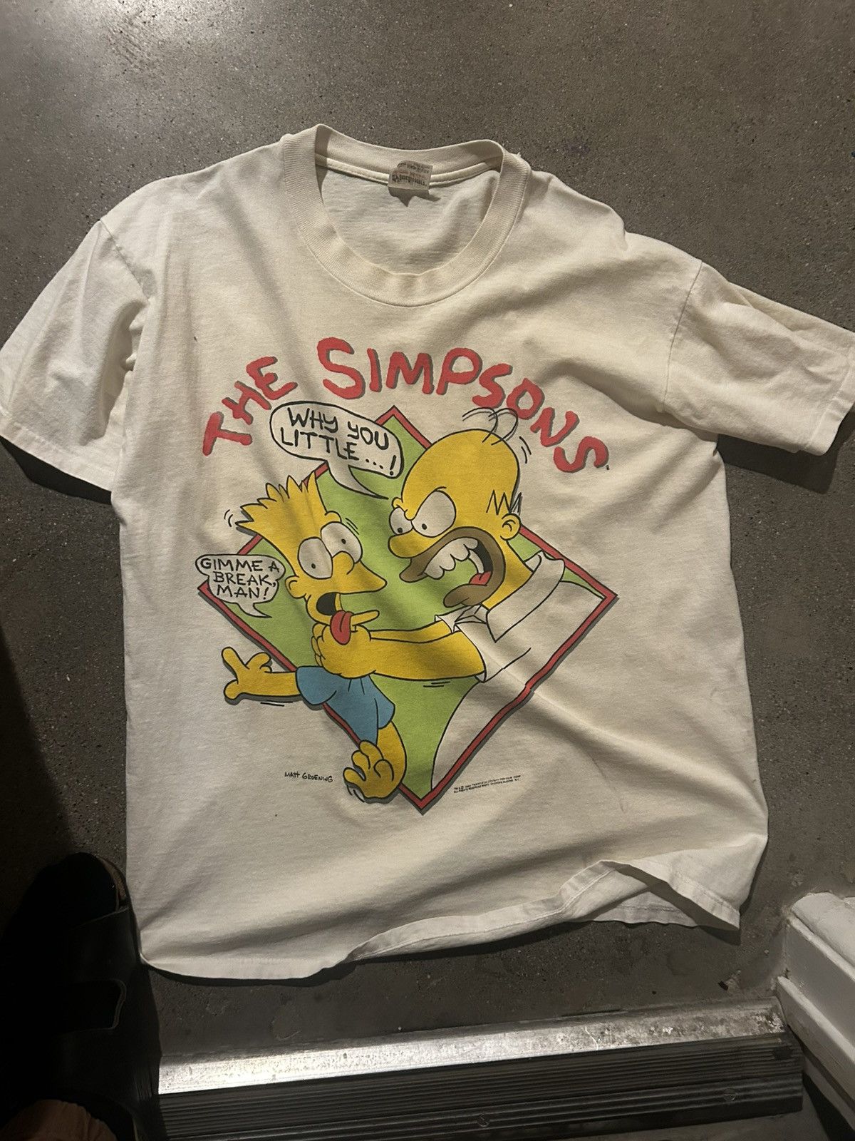 The Simpsons Vintage Simpsons Bart Homer Tee 90s Single Stitch Size US L / EU 52-54 / 3 - 1 Thumbnail