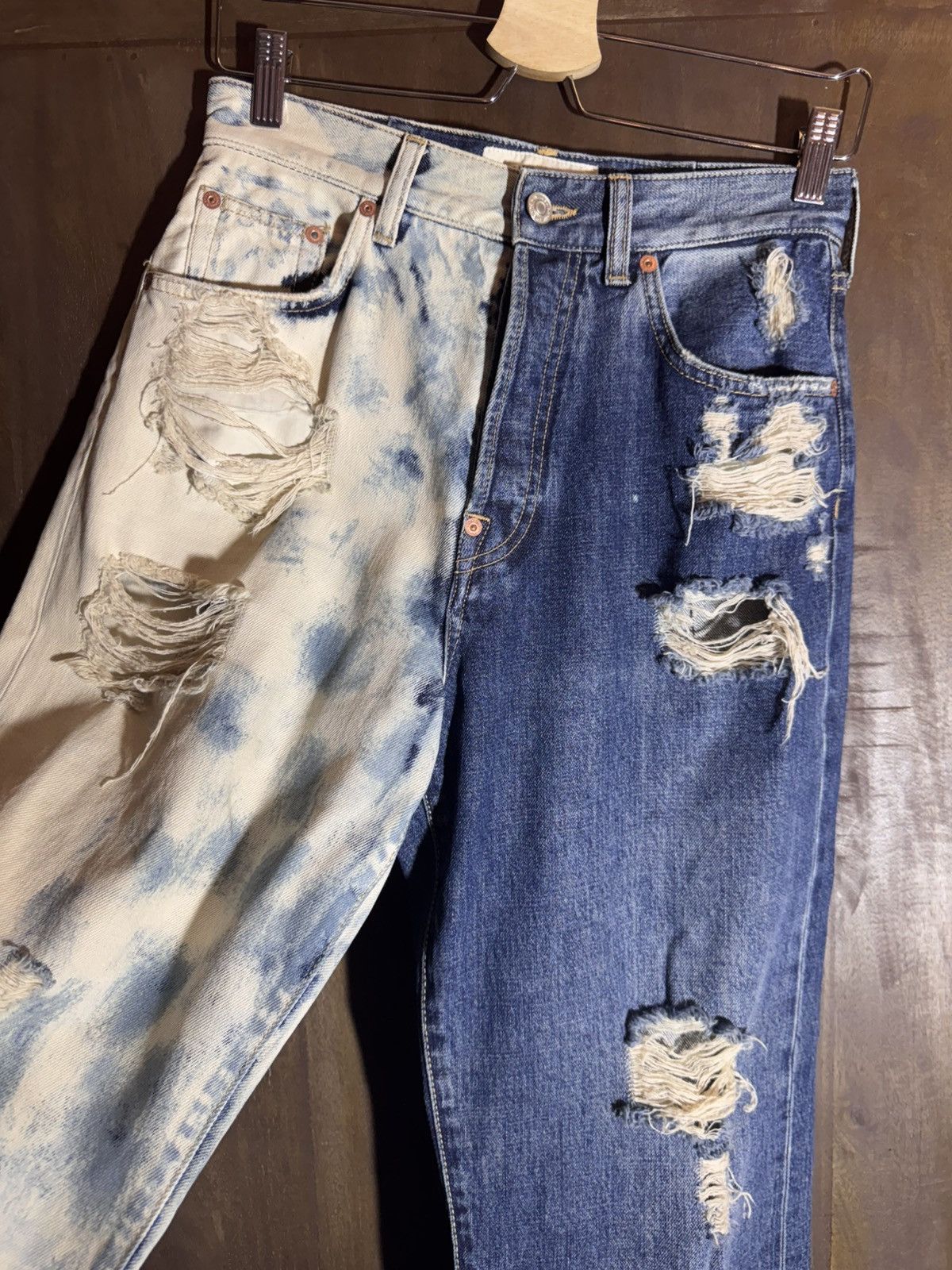 Givenchy givenchy ss20 runway bleached denim pants 26 wo Size 26" / US 2 / IT 38 - 9 Thumbnail