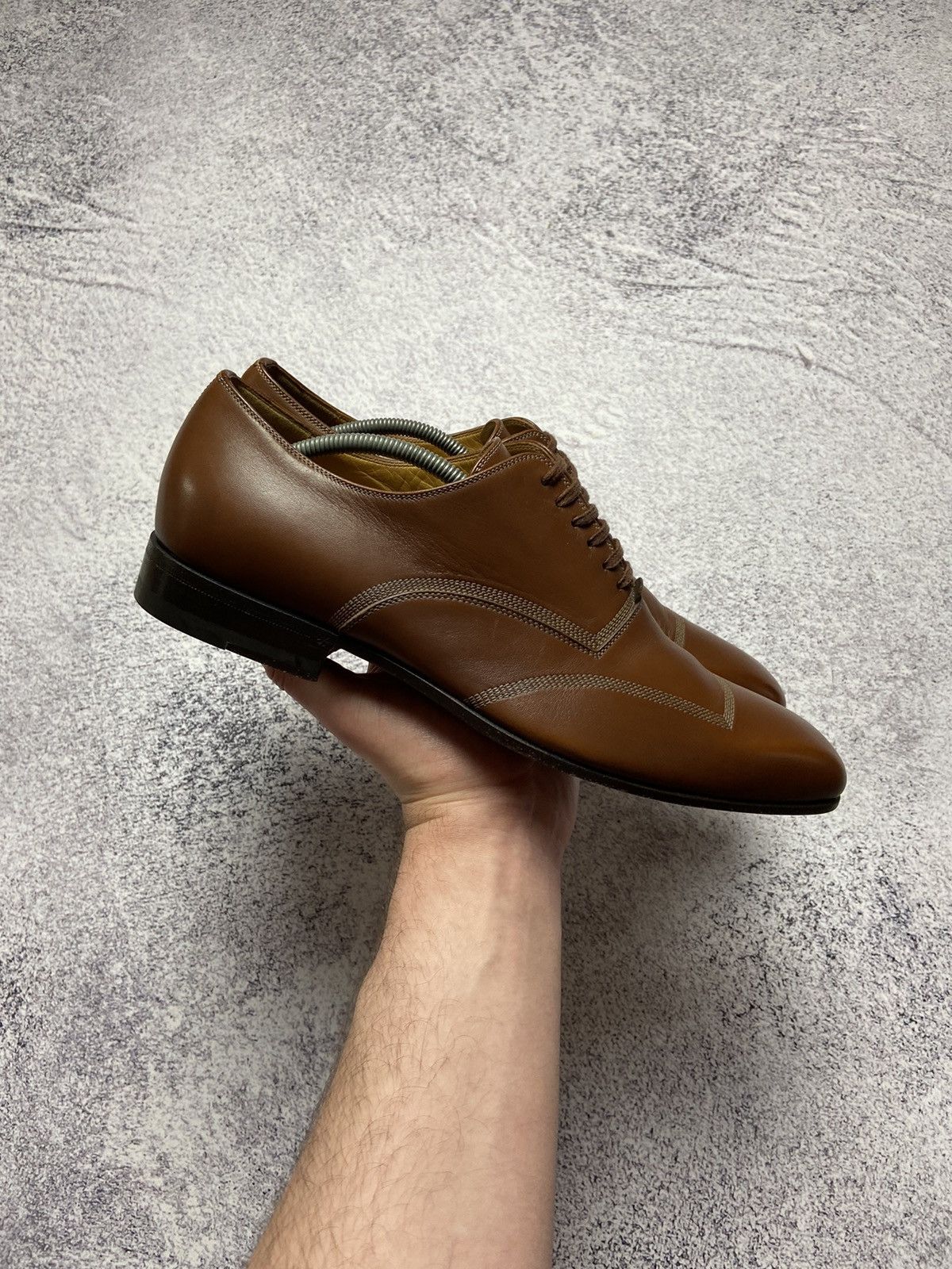 Designer × Gucci Rare Gucci Leather Shoes Italian Formal Sneakers Luxury Size US 7 / EU 40 - 4 Thumbnail