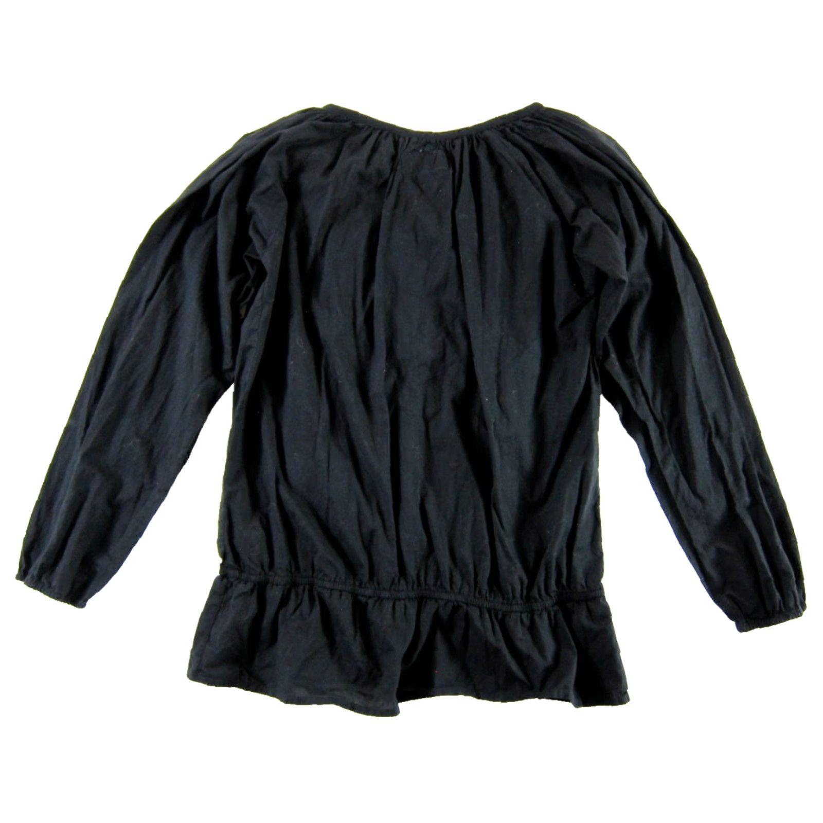 Vintage Panhandle Slim Blouse 100% Cotton Black Embroidered Floral Long Sleeve Peasant Blouse L Womens Size L / US 10 / IT 46 - 2 Thumbnail