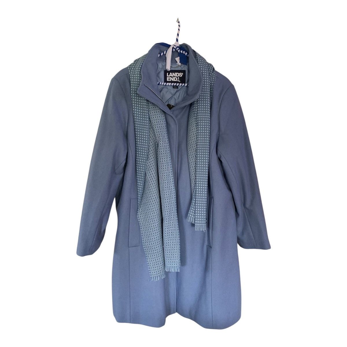 Lands' End New with tag Lands End Women Blue mid length coat size 18W Size XXL / US 16-18 / IT 52-54 - 1 Thumbnail