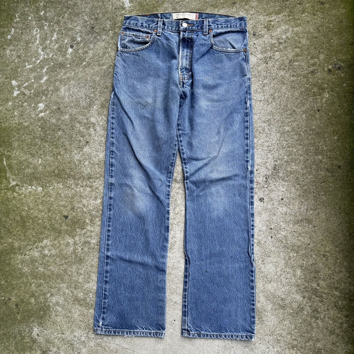 Levi's Levi's 517 Bootcut Faded Thrashed Jeans ERD Grunge Chrome Size US 33 - 1 Thumbnail