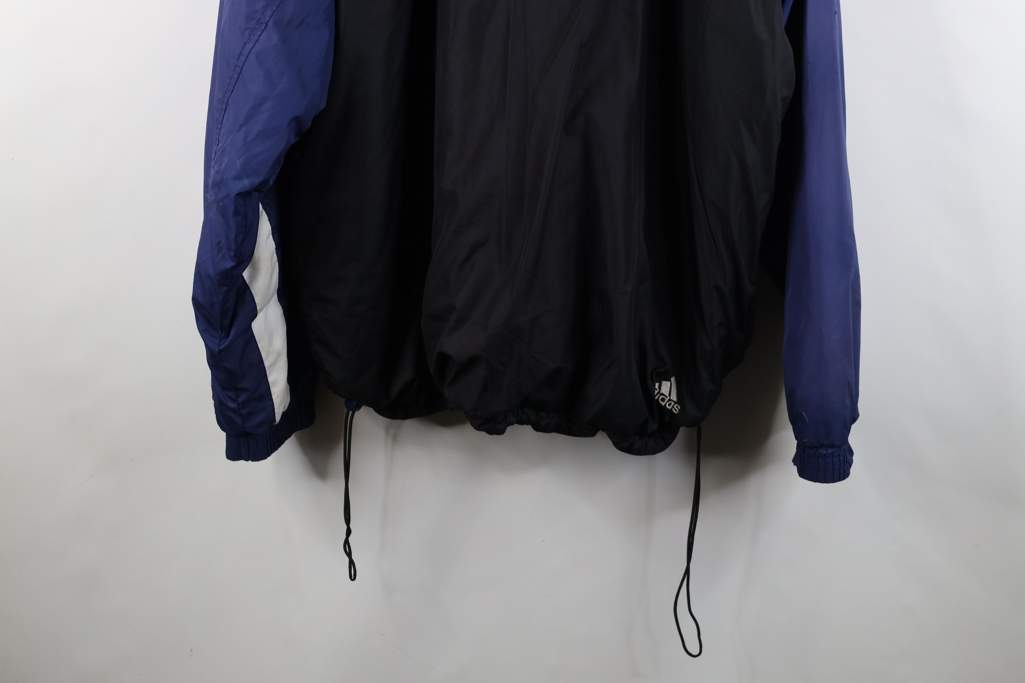 Adidas Vintage 90s Adidas Spell Out Hooded Puffer Jacket Coat Size US XXL / EU 58 / 5 - 16 Thumbnail