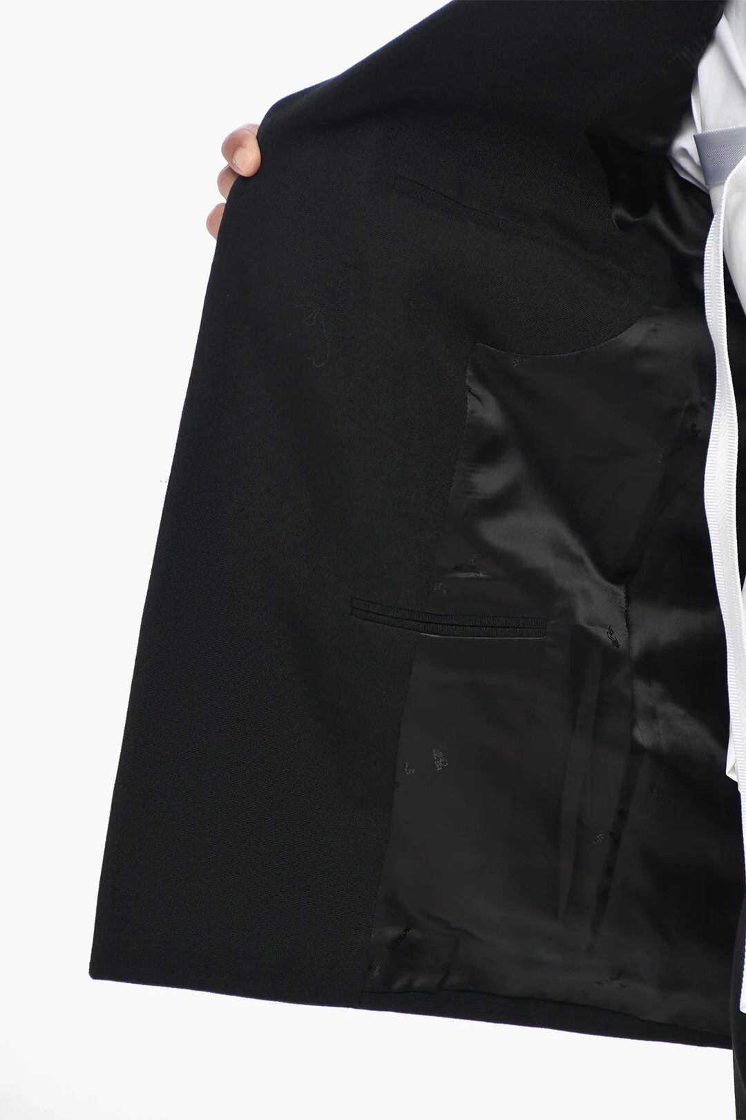Off-White og1mm0426 Virgin Wool Blazer in Black Size US M / EU 48-50 / 2 - 5 Thumbnail