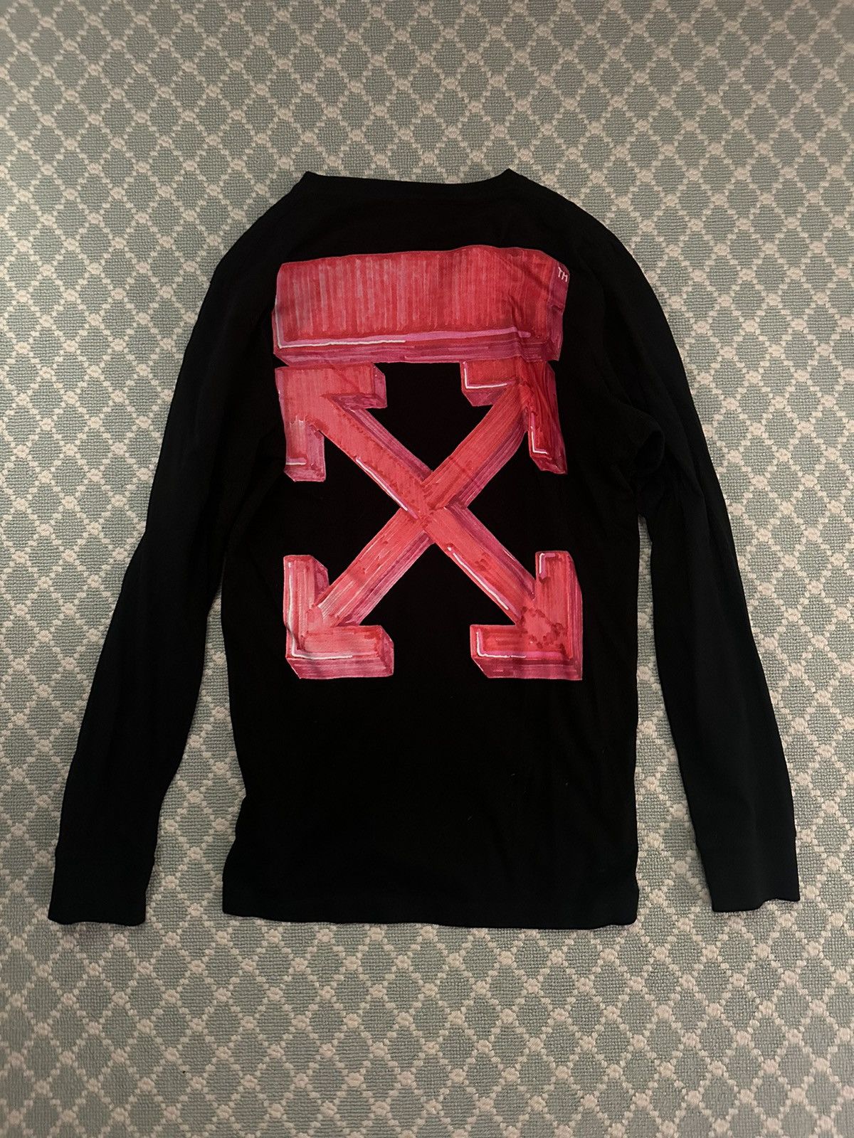 Off-White “Off-White” Pink Logo Long-Sleeved Shirt Size US XL / EU 56 / 4 - 2 Thumbnail
