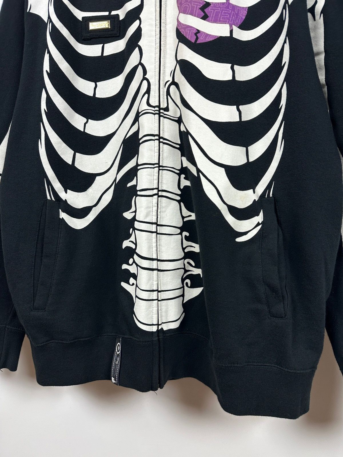 LRG 2006 Vintage LRG Dead Serious Skeleton Hoodie Size US XL / EU 56 / 4 - 8 Thumbnail