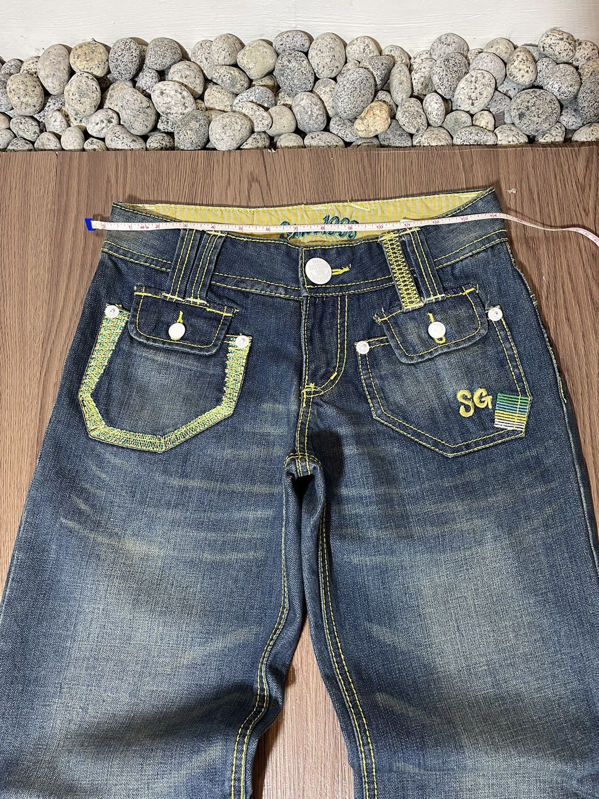 Blue Blue Japan × Hysteric Glamour × Japanese Brand Y2K Blue Moon Blue japan Surfing Back Embroidery denim Size US 28 / EU 44 - 13 Thumbnail