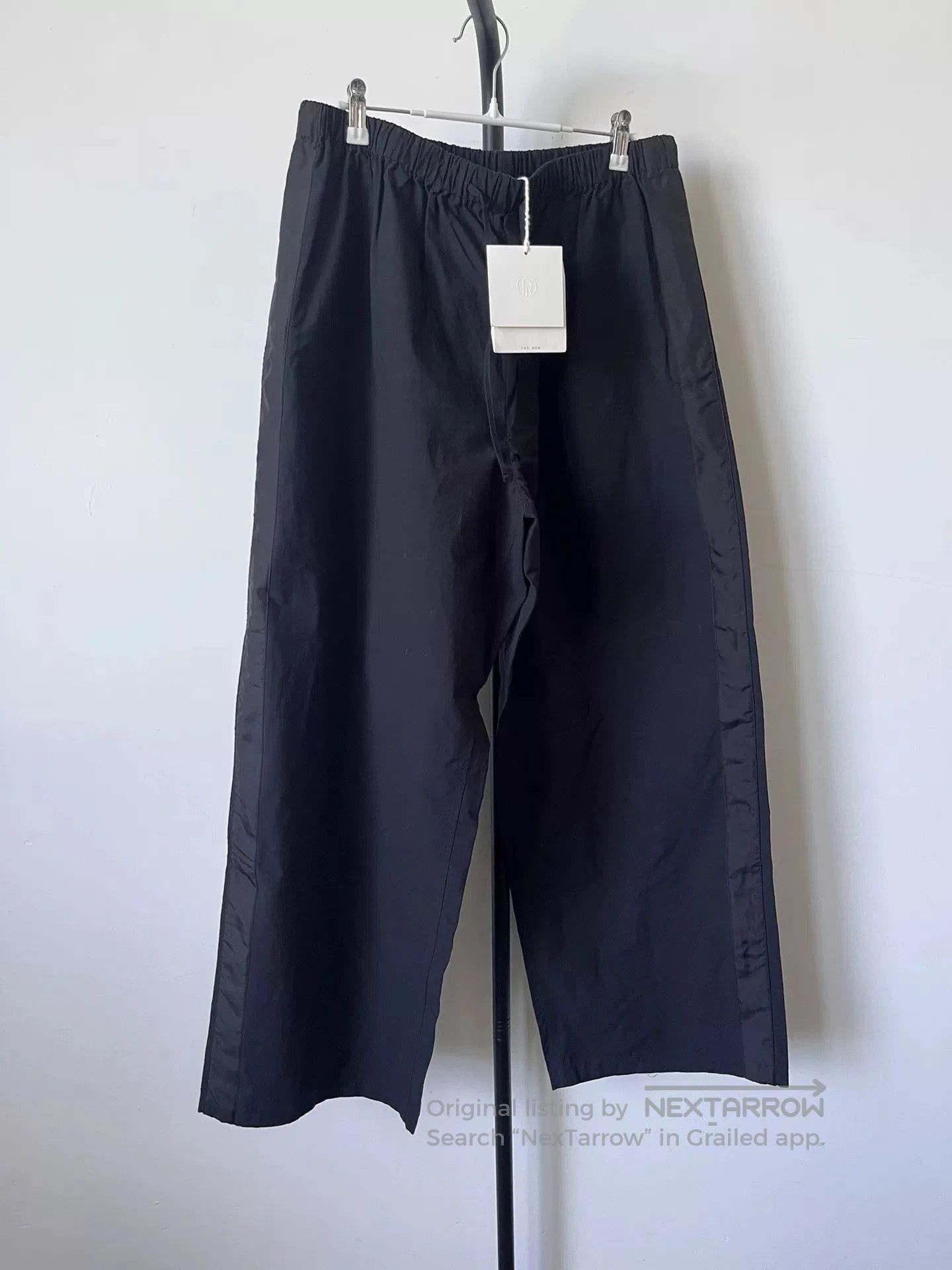 The Row Black Casual Wide-Leg Pants.