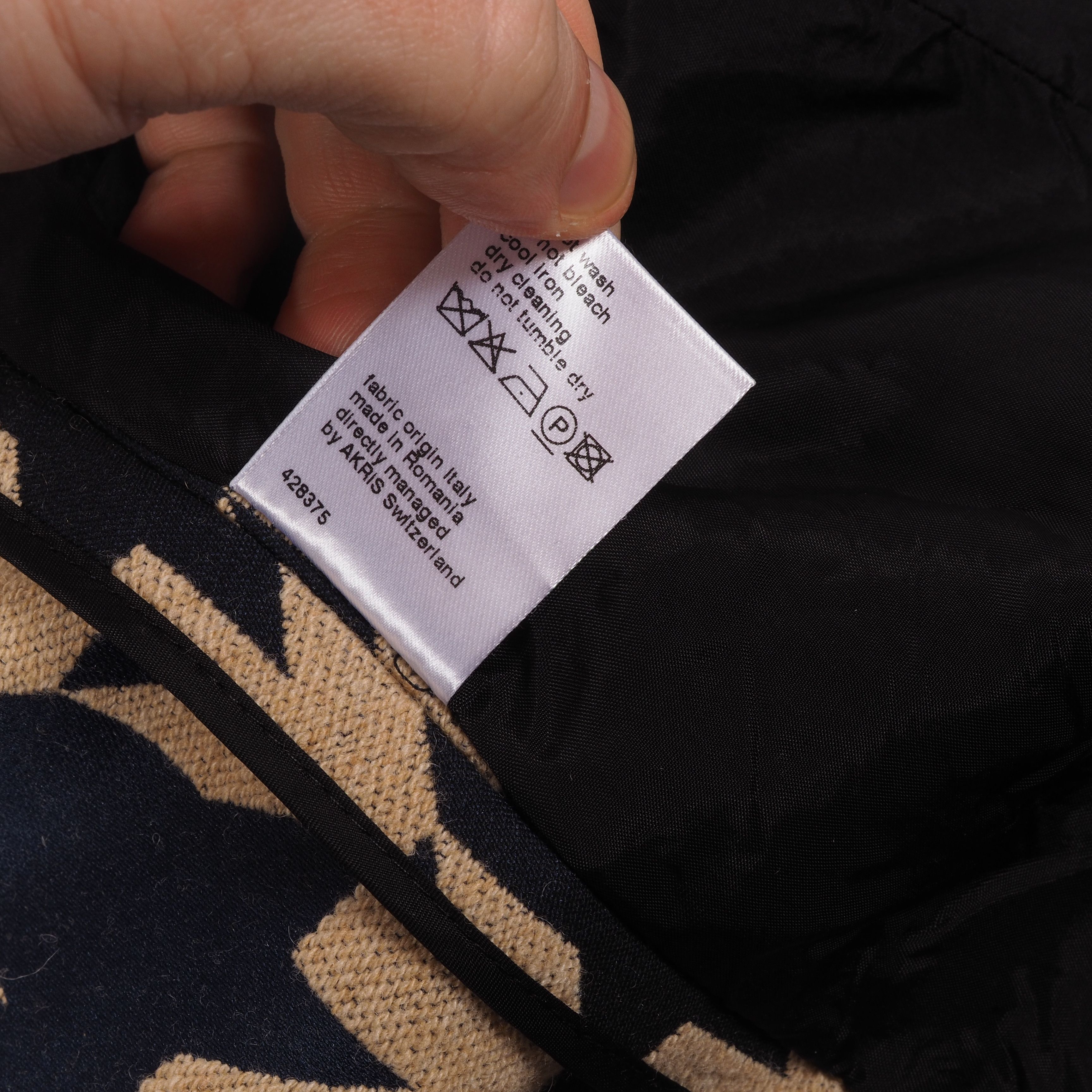 Akris Akris Beige Black Wool Houndstooth Jacket Size M / US 6-8 / IT 42-44 - 9 Thumbnail