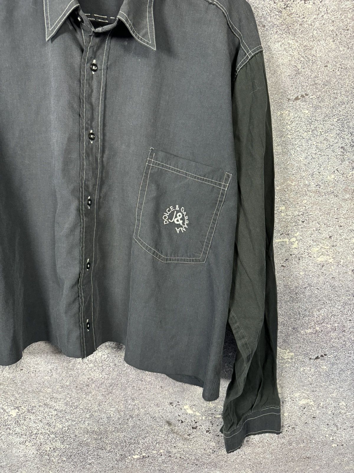 Dolce & Gabbana × Vintage Vintage Dolce Gabbana Shirt Black/Blue Top Woman Large Size L / US 10 / IT 46 - 3 Thumbnail