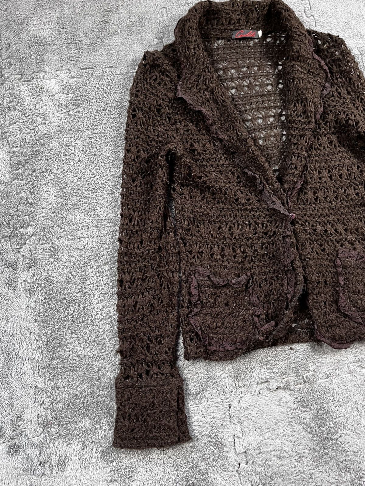 Japanese Brand VINTAGE 90S JAPAN KNIT MESH CARDIGAN AVANTGARDE Size M / US 6-8 / IT 42-44 - 2 Thumbnail