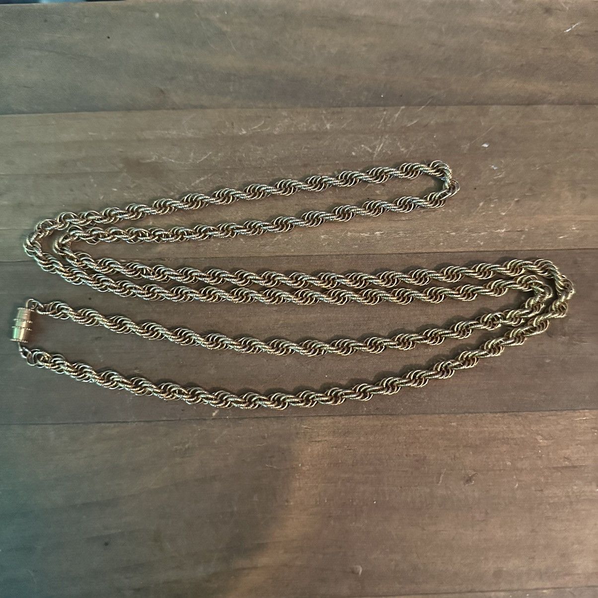 Vintage Vintage gold tone long rope chain necklace Size ONE SIZE - 2 Thumbnail