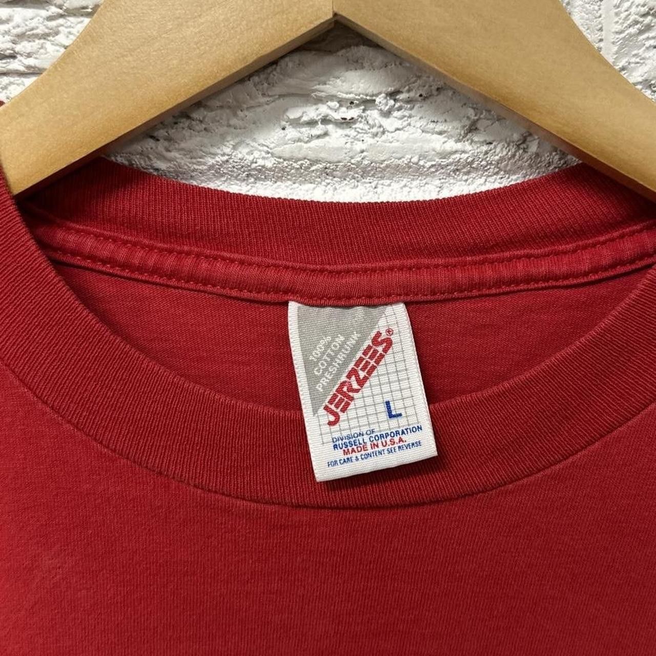 Jerzees × NCAA × Vintage Vintage Arkansas Razorbacks Red 90s T Shirt Large Size US L / EU 52-54 / 3 - 3 Thumbnail