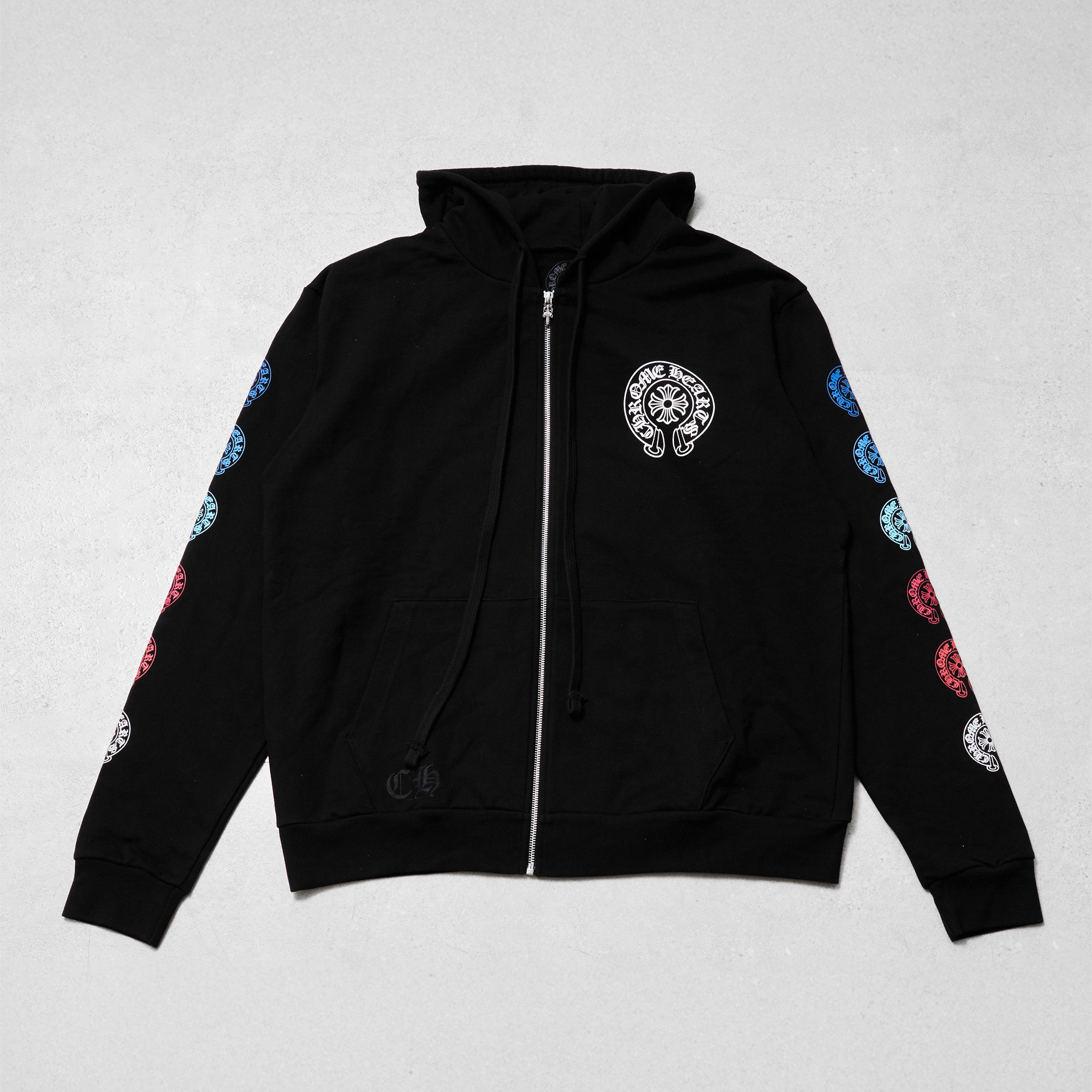 Chrome Hearts CHROME HEARTS Multicolor Horseshoe Logo Zip Up Hoodie BLACK Size US L / EU 52-54 / 3 - 2 Thumbnail