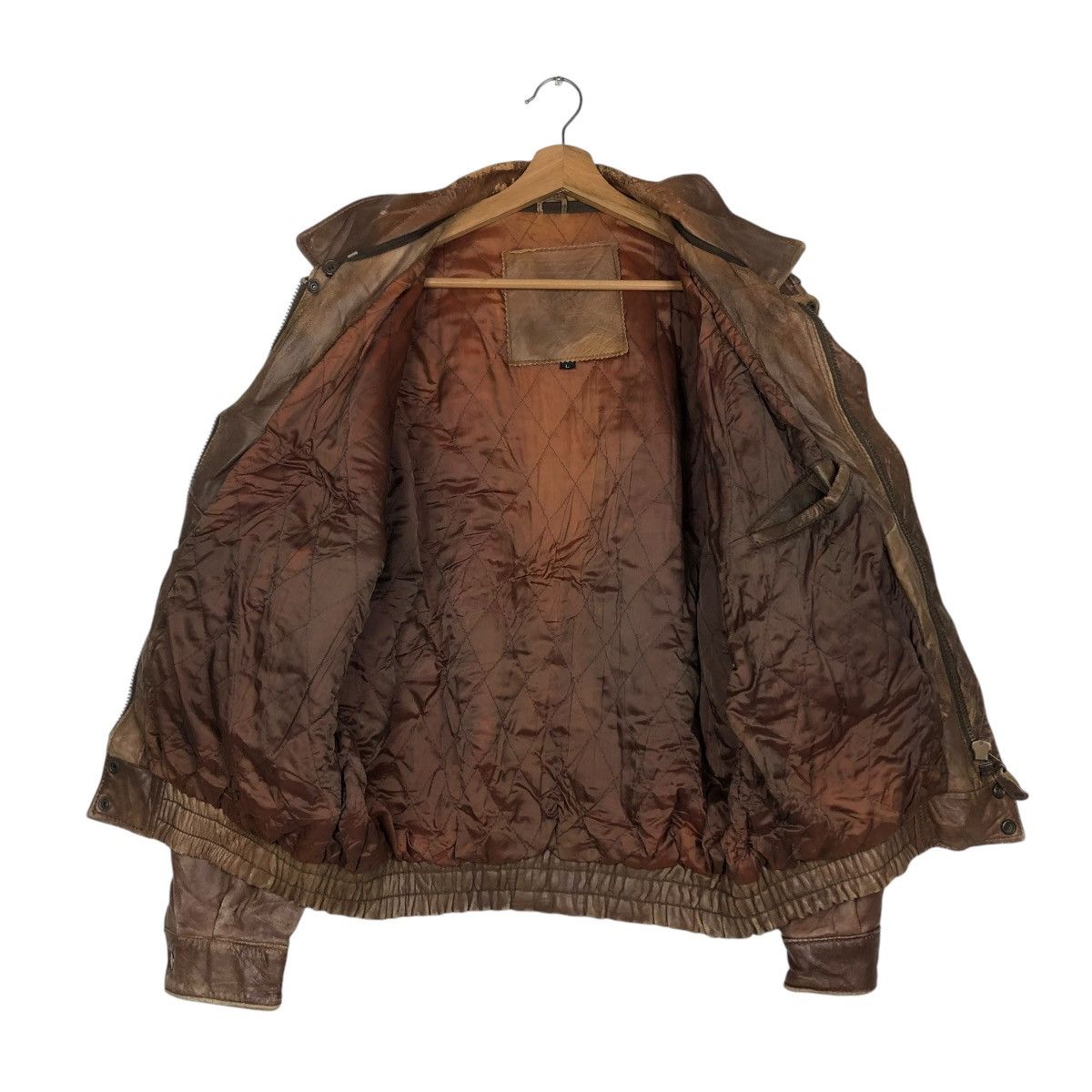 Japanese Brand 🔥VINTAGE JUMPER BOMBER LEATHER JACKET ISSEY MIYAKE Size US L / EU 52-54 / 3 - 12 Thumbnail