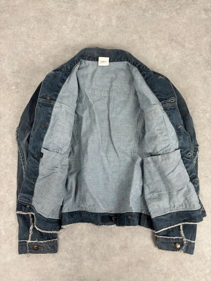 Roberto Cavalli AW2003 Cavalli Blue Eroded Denim Rebel Jacket Size US L / EU 52-54 / 3 - 7 Thumbnail