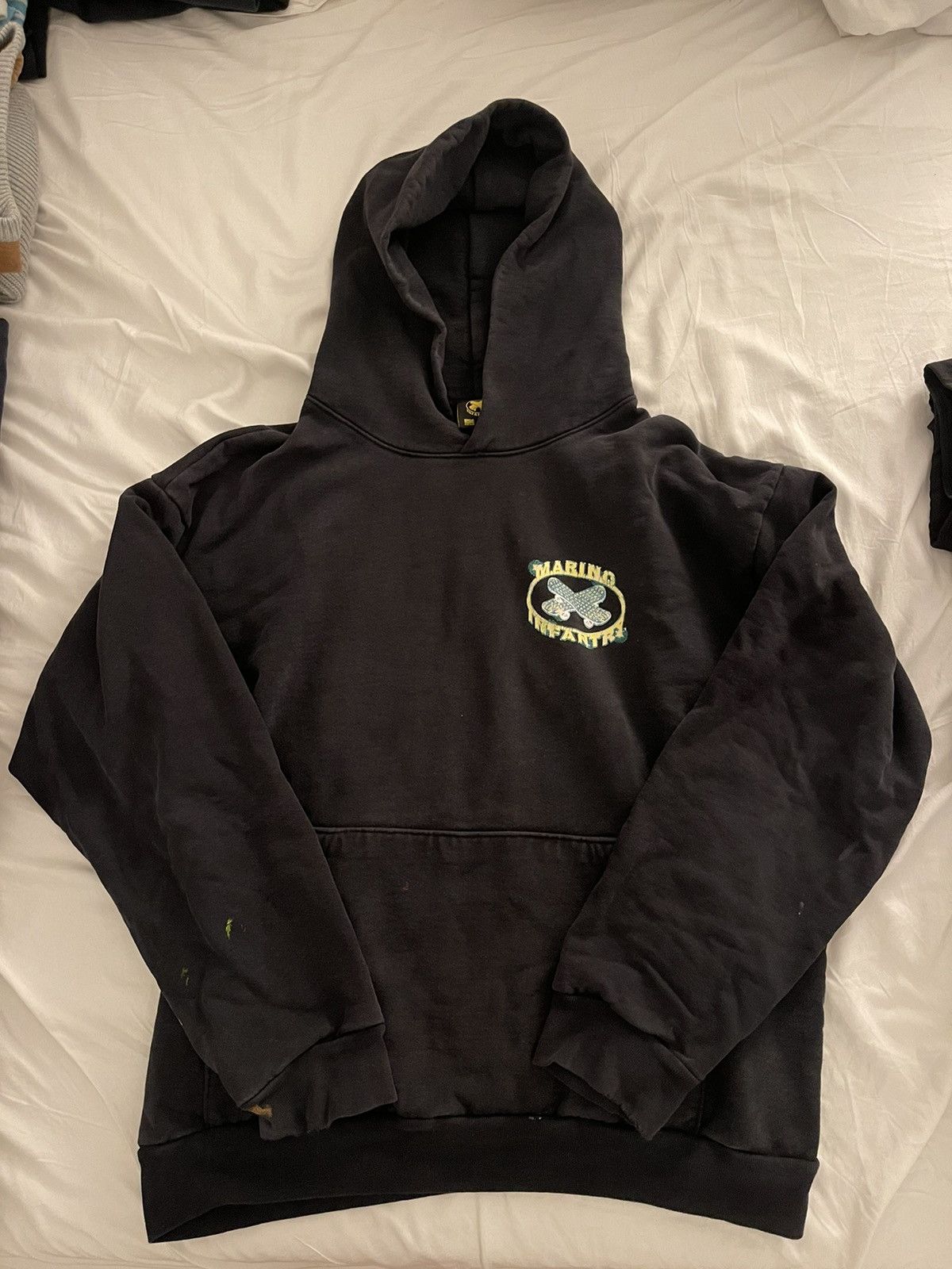 image of Marino Infantry Skull Hoodie in Black, Men's (Size XL)
