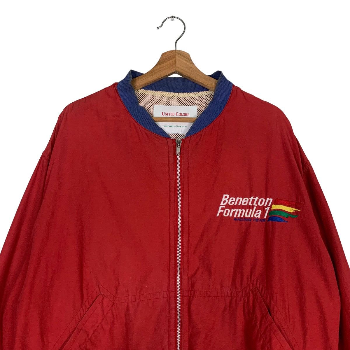 United Colors Of Benetton BENETTON FORMULA 1 Racing Team Big Logo Red Jacket #0123-C7 Size US L / EU 52-54 / 3 - 3 Thumbnail