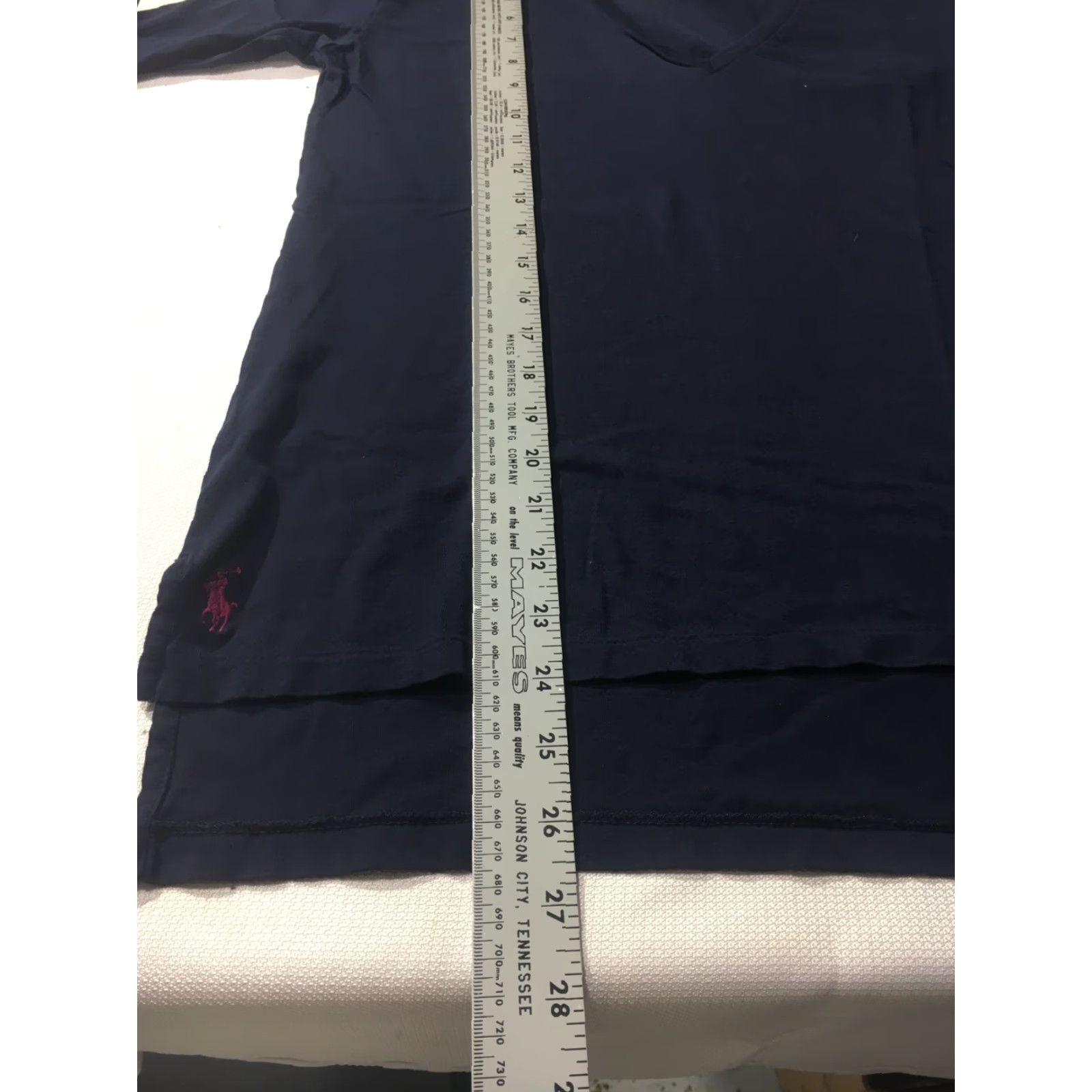 Polo Ralph Lauren Ralph Lauren Sport Shirt Women S Navy Long Sleeve V Neck Crew Neck Cotton Logo Striped Casual T-Shirt Size S / US 4 / IT 40 - 5 Thumbnail