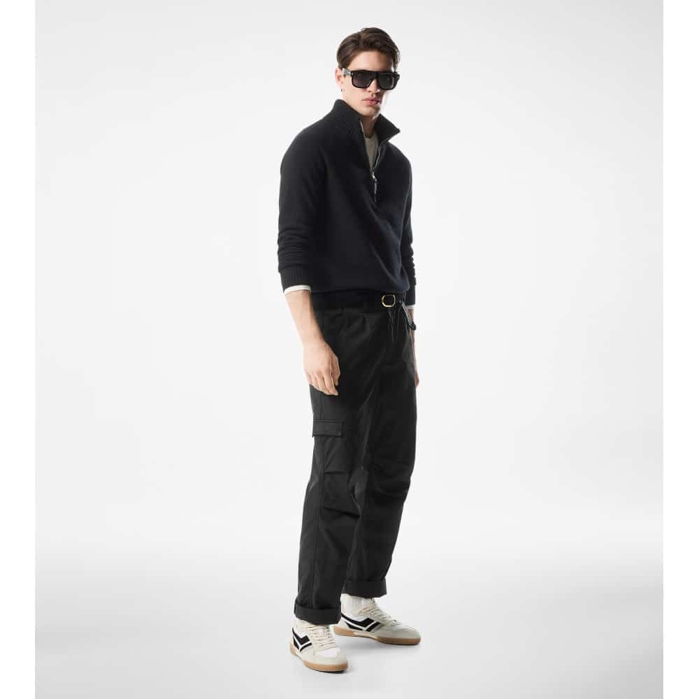 Tom Ford o1loc1c0126 SWL007 Cotton Sport Cargo Pant in Black Size US 32 / EU 48 - 2 Thumbnail