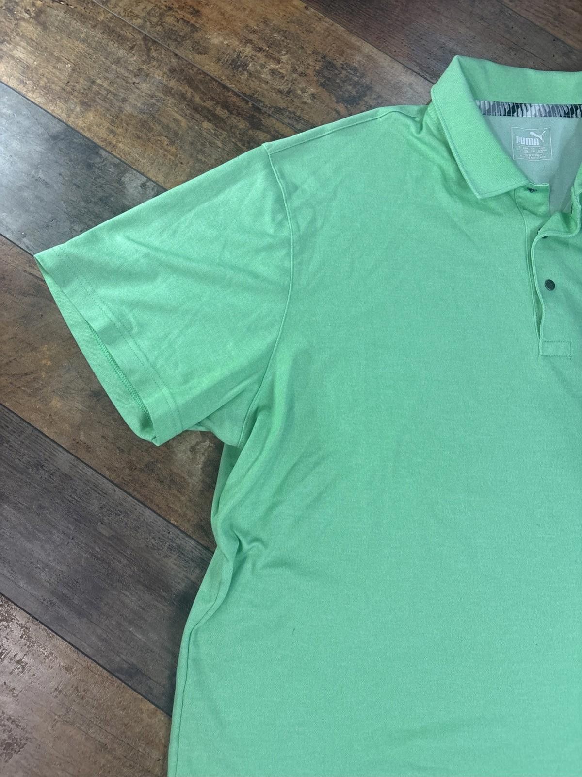 Puma Puma First Mile Golf Flash Polo Men’s 2XL Green Heather Size ONE SIZE - 2 Thumbnail
