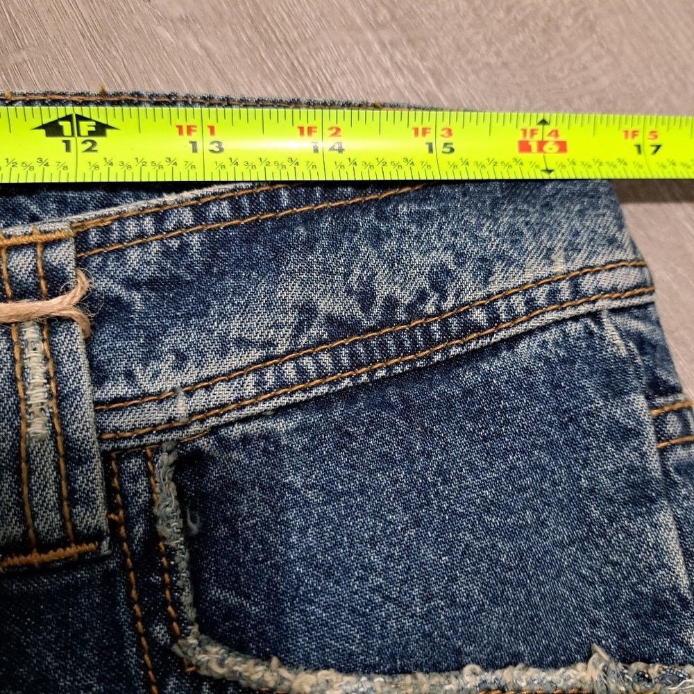 Other Refuge Y2K Cargo Cotton Distressed Wide Leg Raw Hem Jeans S Size 32" / US 10 / IT 46 - 6 Thumbnail