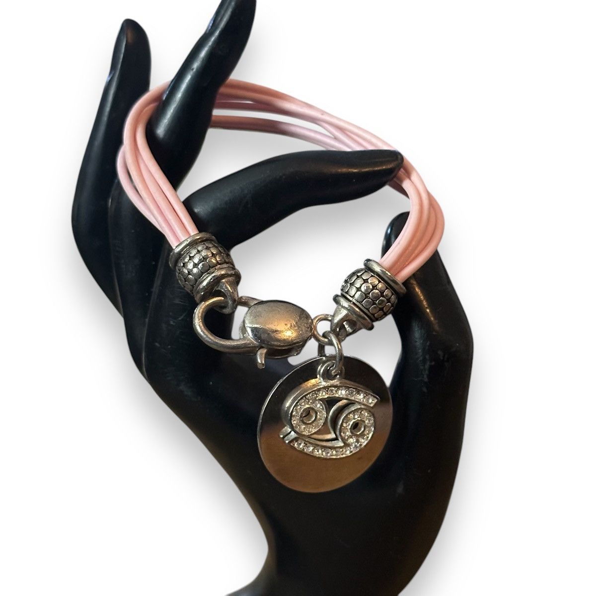 Other Pink multi cord Cancer horoscope charm bracelet Size ONE SIZE - 2 Thumbnail
