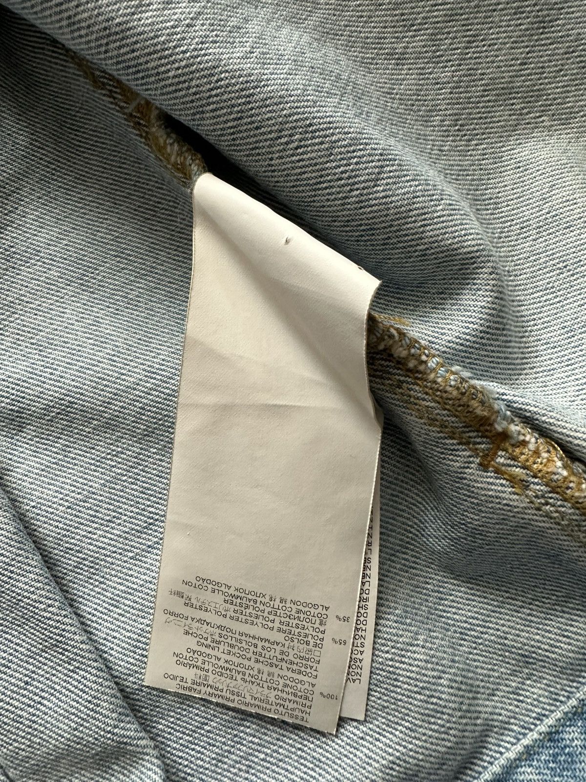 Maison Margiela Maison Margiela Collarless Painted Denim Jacket Size US M / EU 48-50 / 2 - 7 Thumbnail