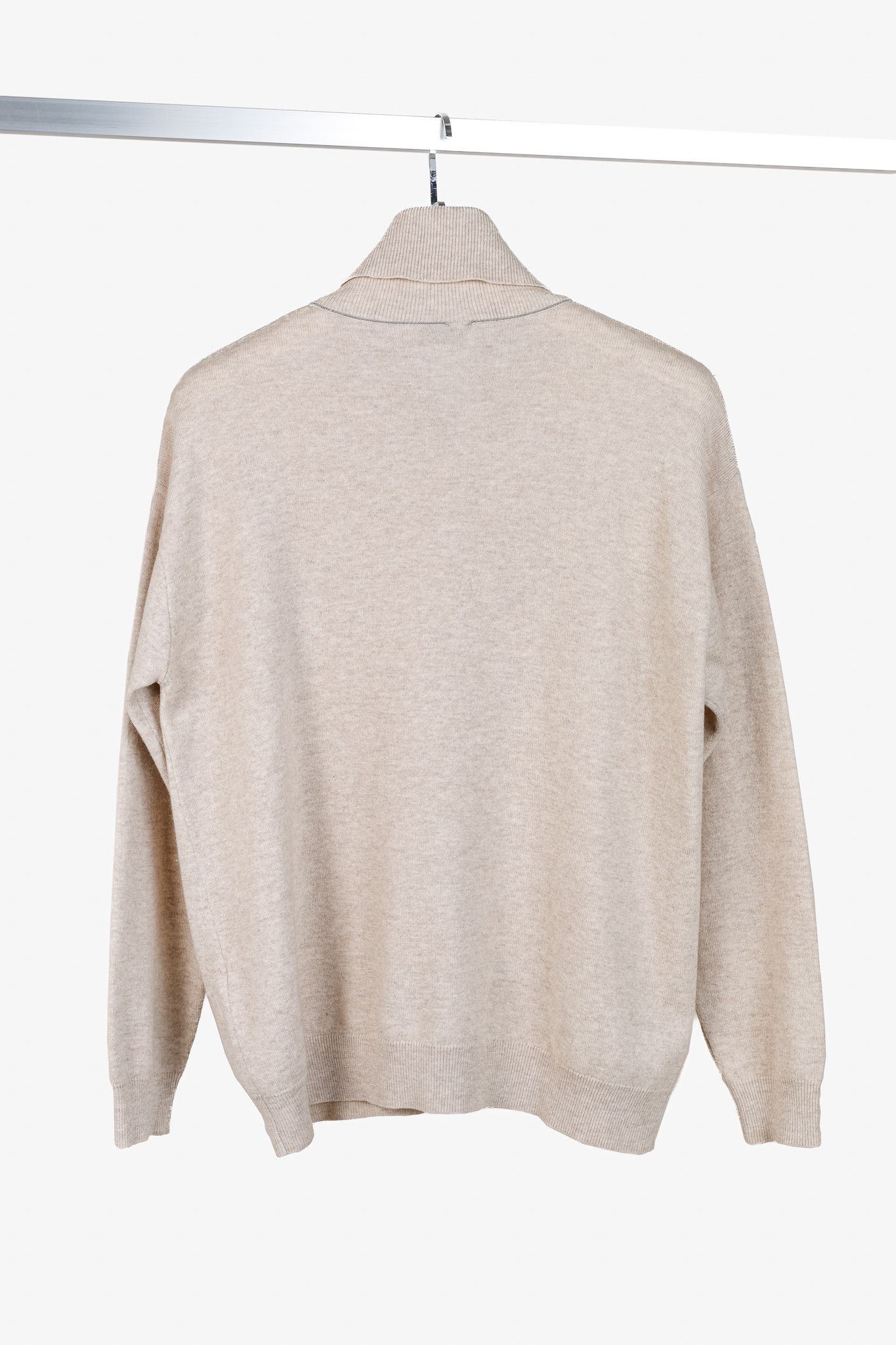 Brunello Cucinelli Brunello Cucinelli AW/20 Oyster Cashmere Turtleneck Sweater Size M / US 6-8 / IT 42-44 - 2 Thumbnail