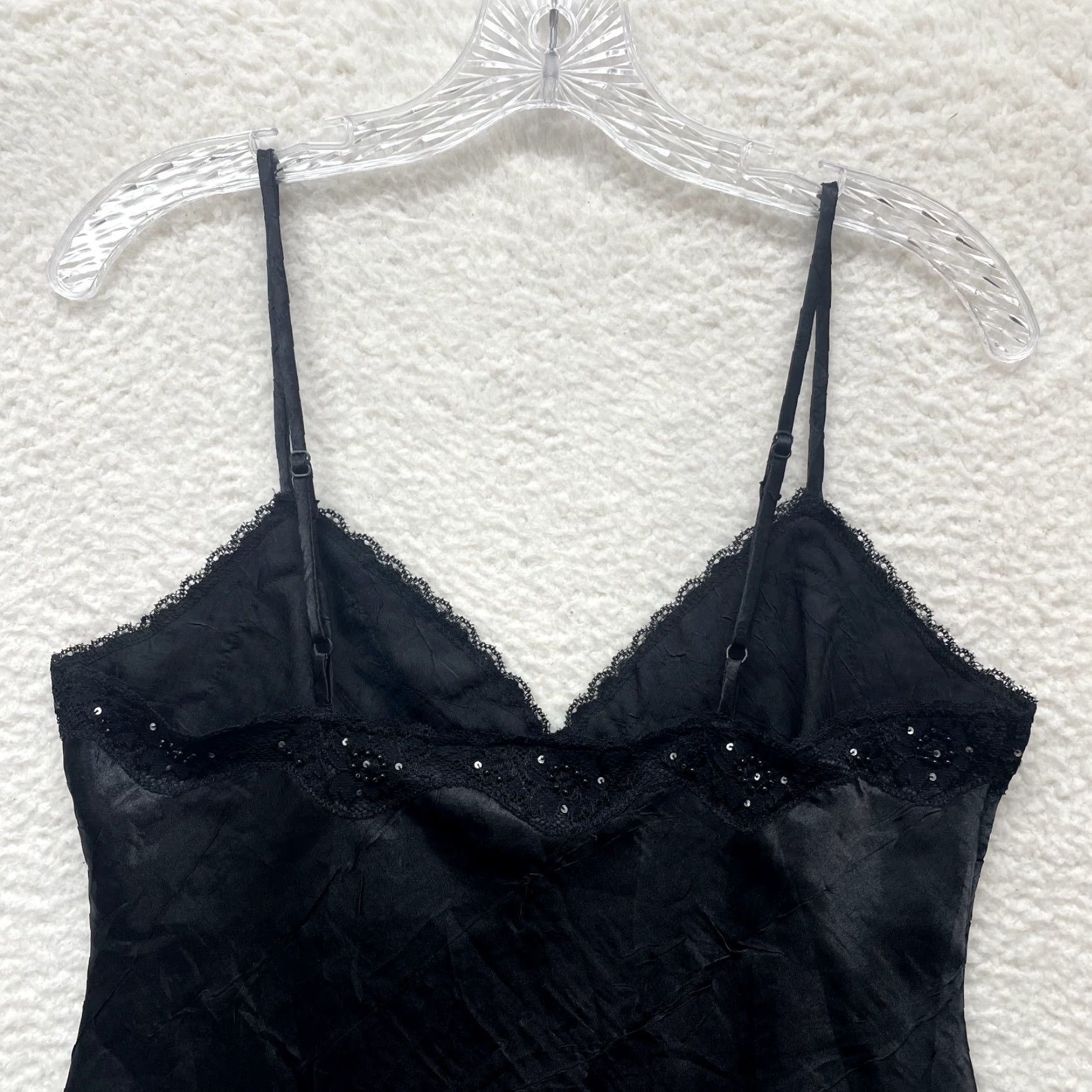 Vintage **VINTAGE LARGE BLACK SATIN GRUNGE NO BOUNDARIES Y2K CAMISOLE SHIRT** User: **VINTAGE LARGE BLACK SATIN GRUNGE CAMISOLE SHIRT** Size L / US 10 / IT 46 - 4 Thumbnail