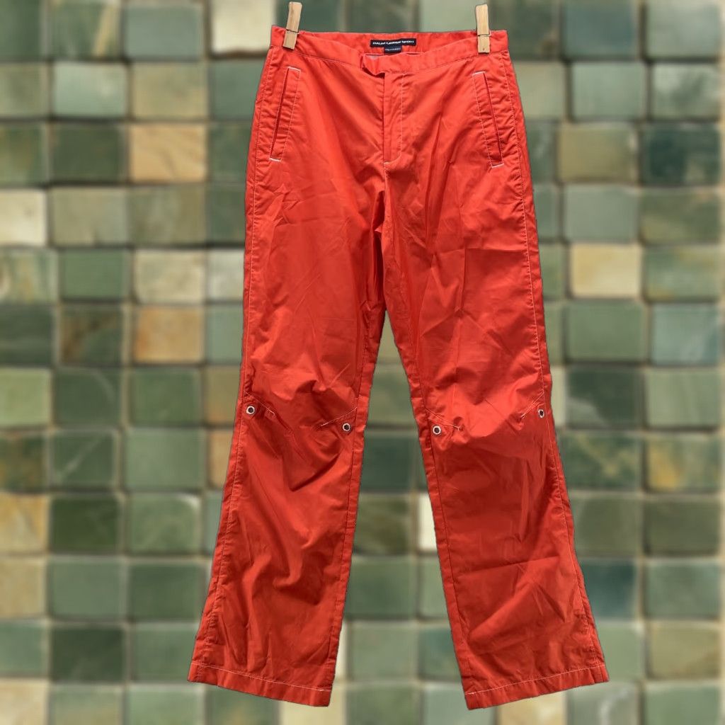 Polo Ralph Lauren VINTAGE Ralph Lauren Sport Pants Women 31x30 Orange Lightweight Retro Track Sportswear Size 24" / US 00 / IT 34 - 1 Thumbnail