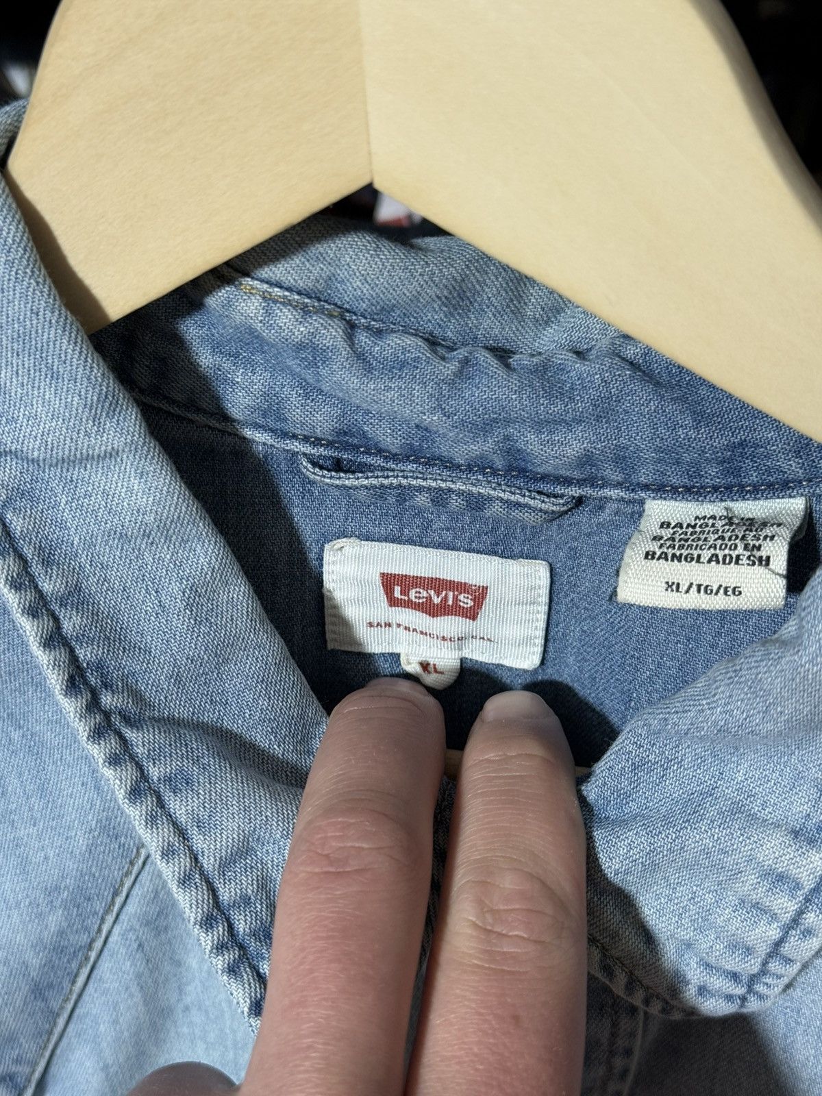 Levi's Vintage Levi's Denim Jeans Button Long Sleeve Shirt Y2K Hype Size US XL / EU 56 / 4 - 4 Thumbnail