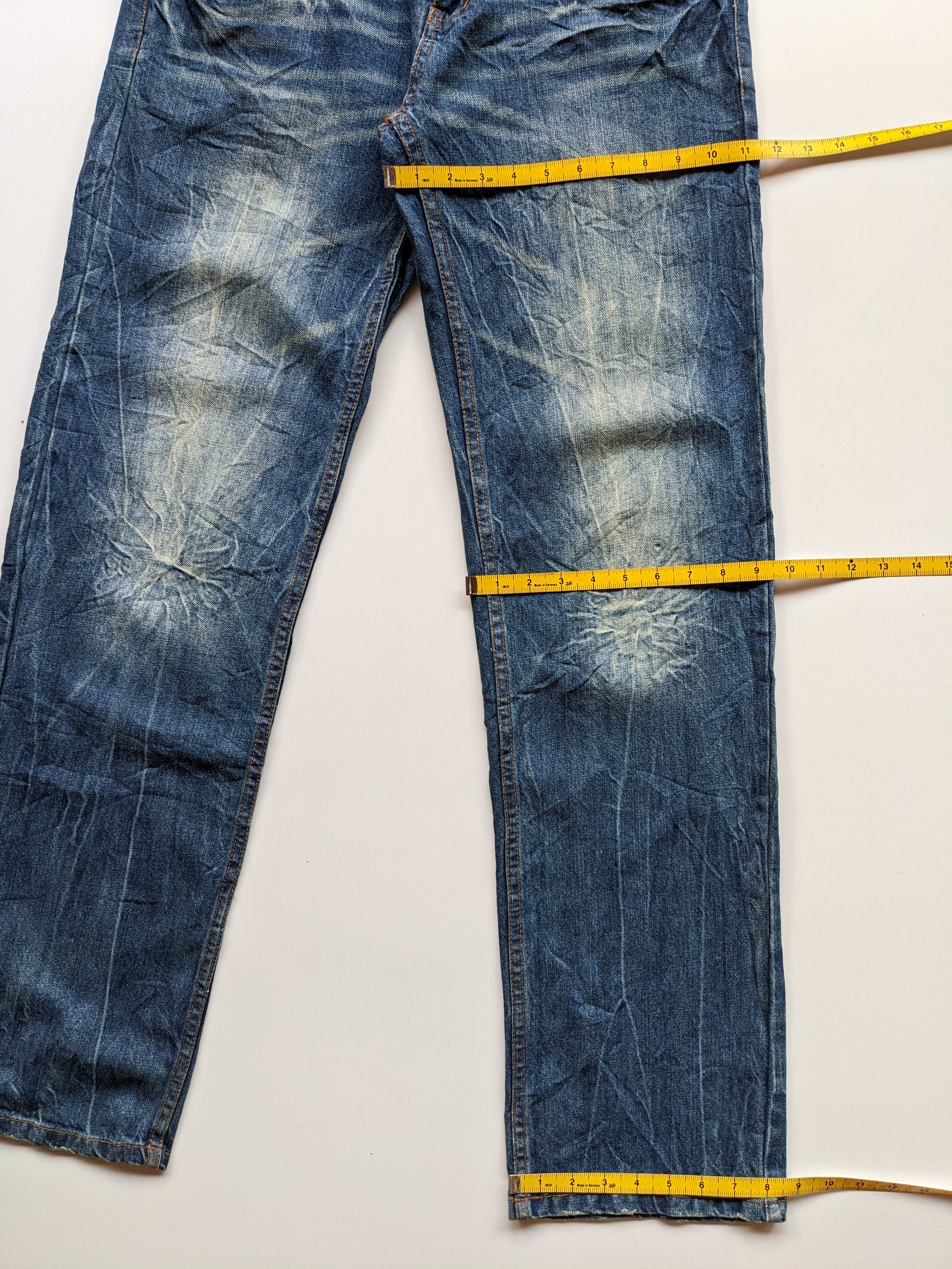 14th Addiction × Japanese Brand × Le Grande Bleu (L.G.B.) Nylaus Explosion double waist clawmark jeans Size US 33 - 8 Thumbnail